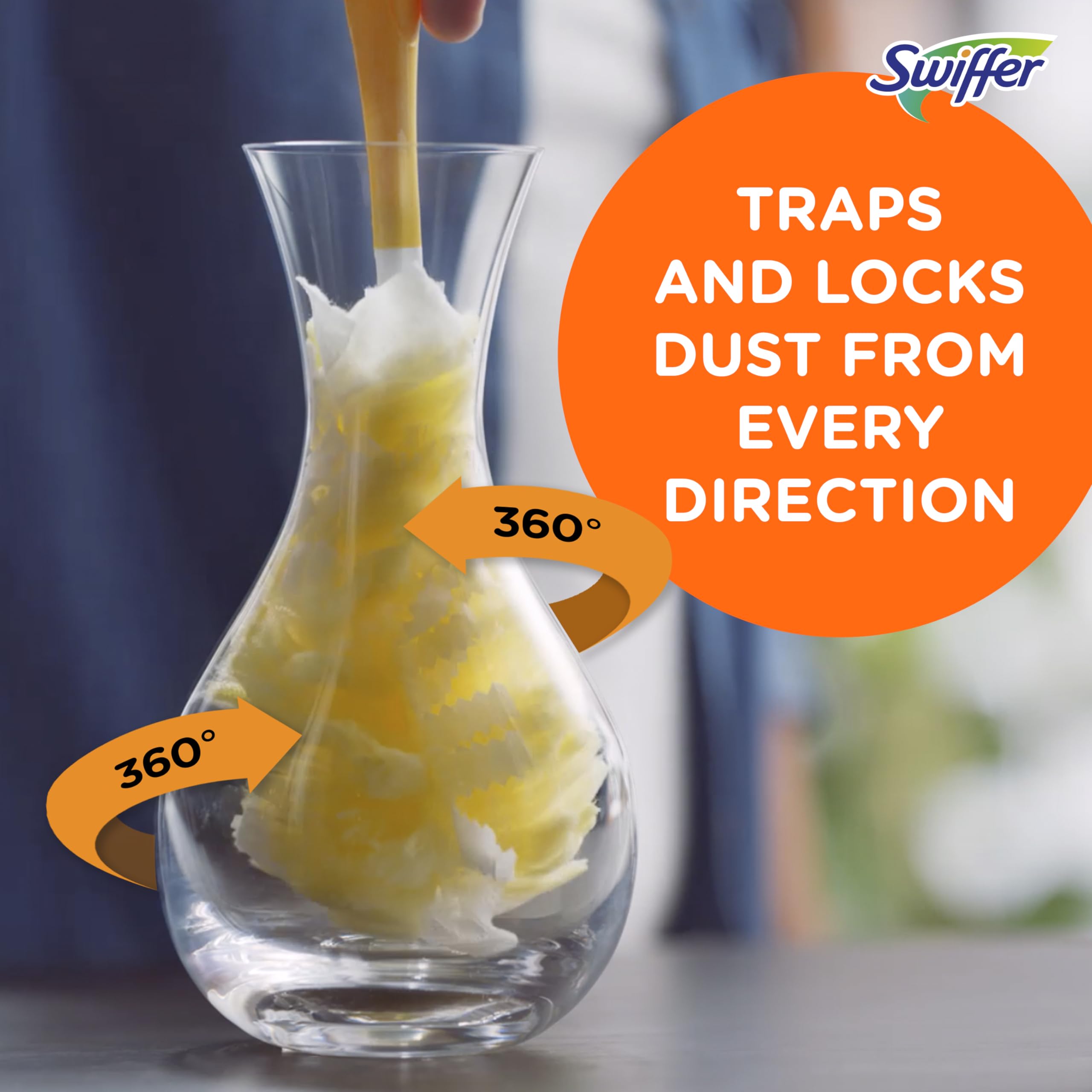 Swiffer Duster Heavy Duty 3 ft Extendable Handle Starter Kit with 3 Refills