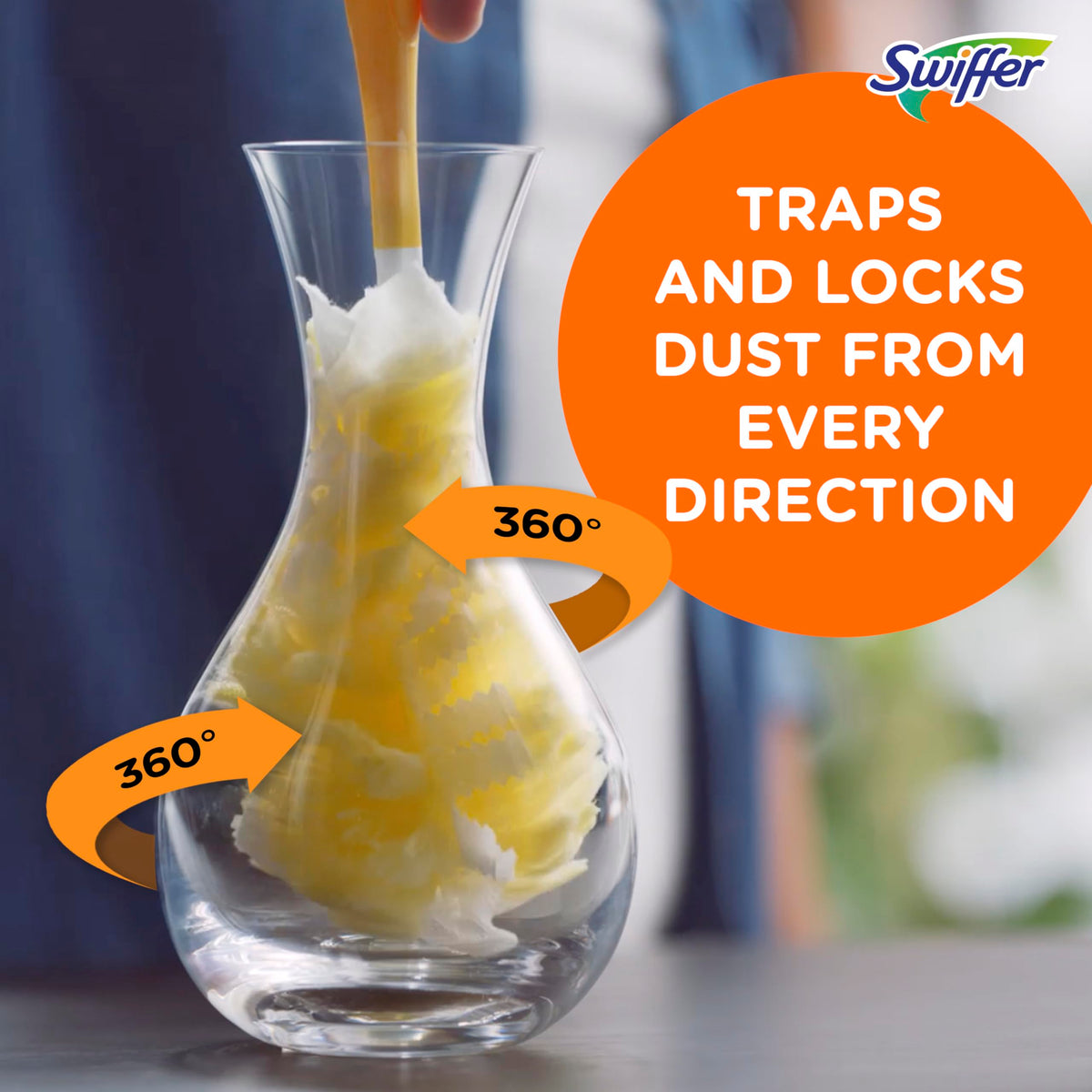 طقم بدء Swiffer Duster Heavy Duty بمقبض قابل للمد 3 قدم مع 3 عبوات إعادة تعبئة