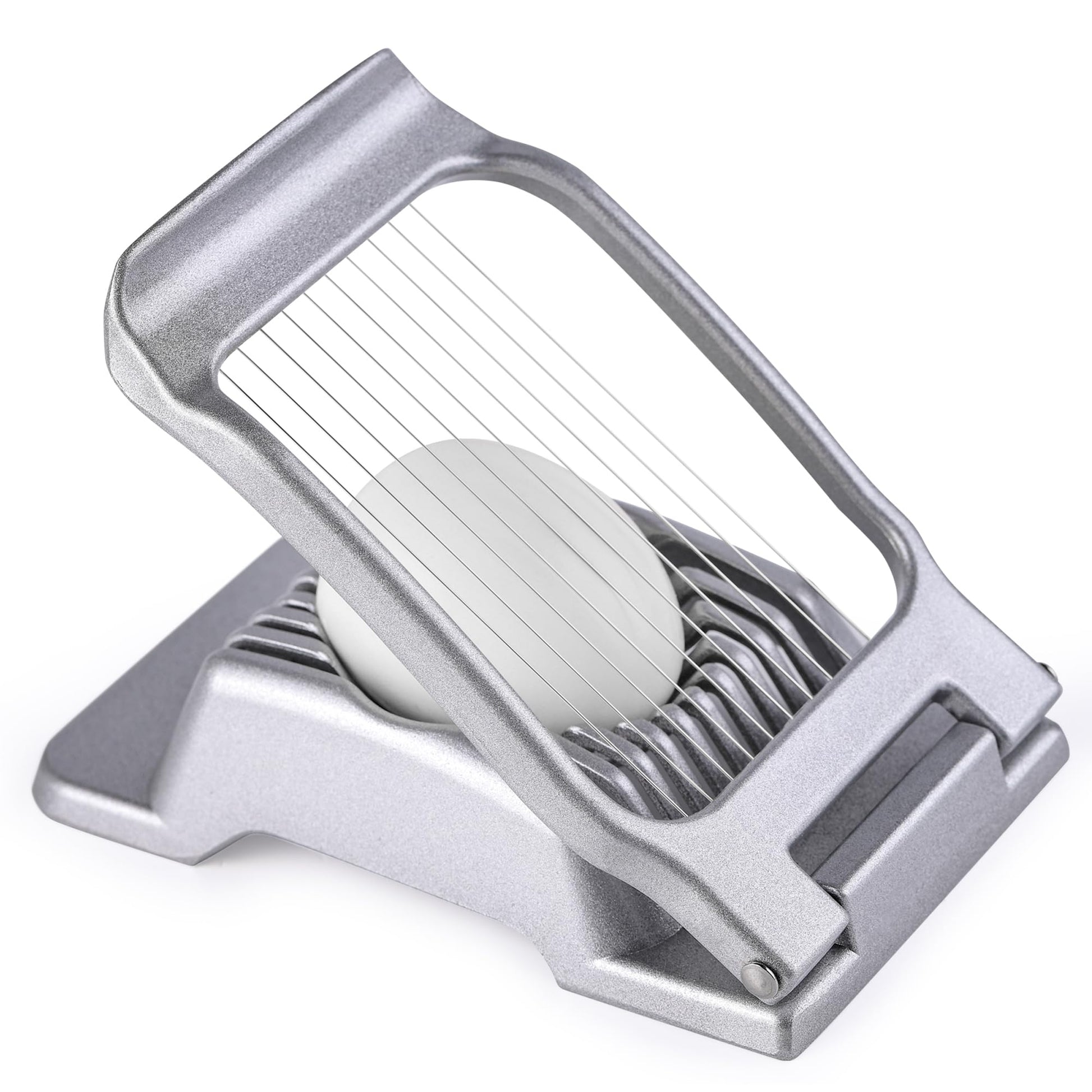 Yuzxaun Egg Slicer for Hard Boiled Eggs, Stainless Steel Wire, Heavy Duty Aluminium Egg Cutter Dishwasher Safe for Egg Strawberry Soft Fruit