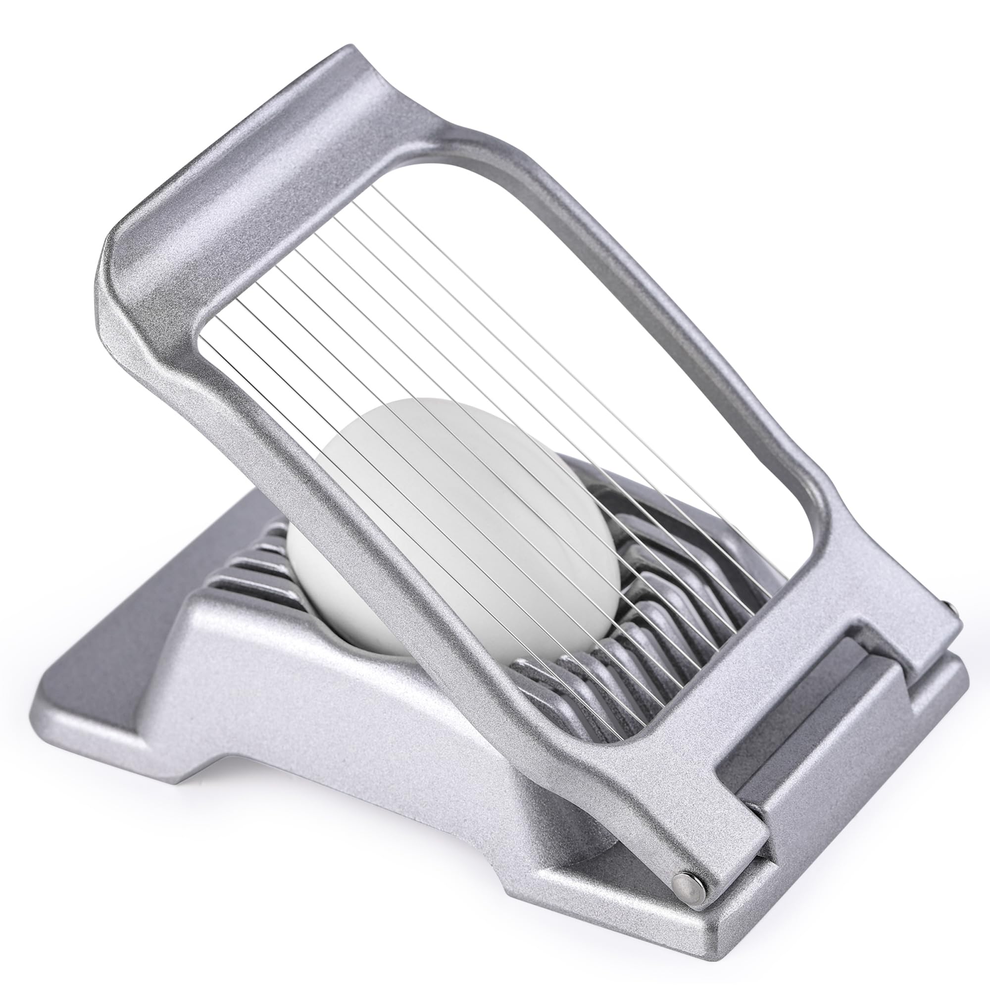Yuzxaun Egg Slicer for Hard Boiled Eggs, Stainless Steel Wire, Heavy Duty Aluminium Egg Cutter Dishwasher Safe for Egg Strawberry Soft Fruit