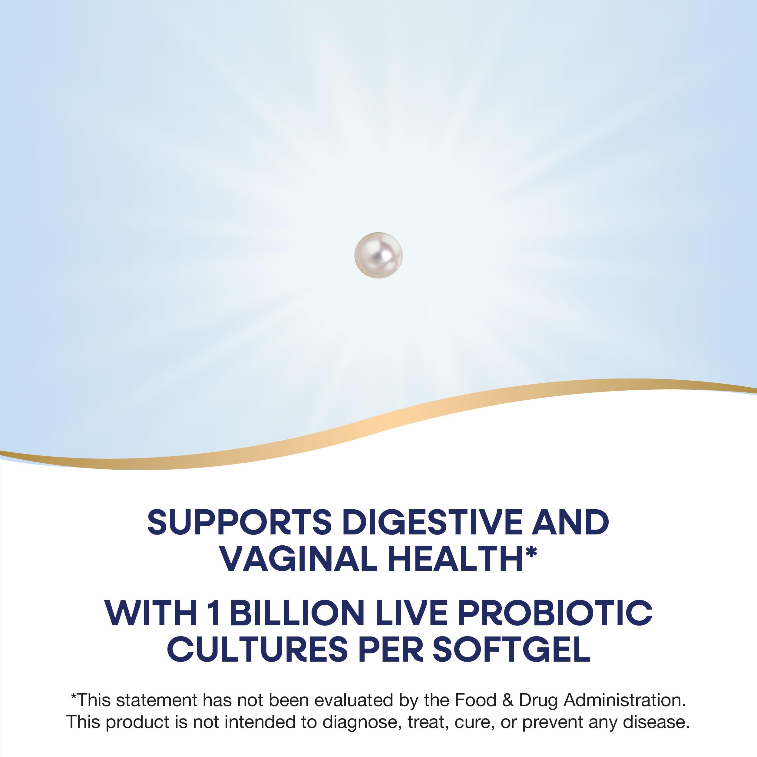 Nature's Way Women's Probiotic Pearls, Supports Vaginal and Digestive Health*, 1 Billion Live Cultures, No Refrigeration Required, 30 Softgels (Packaging May Vary)