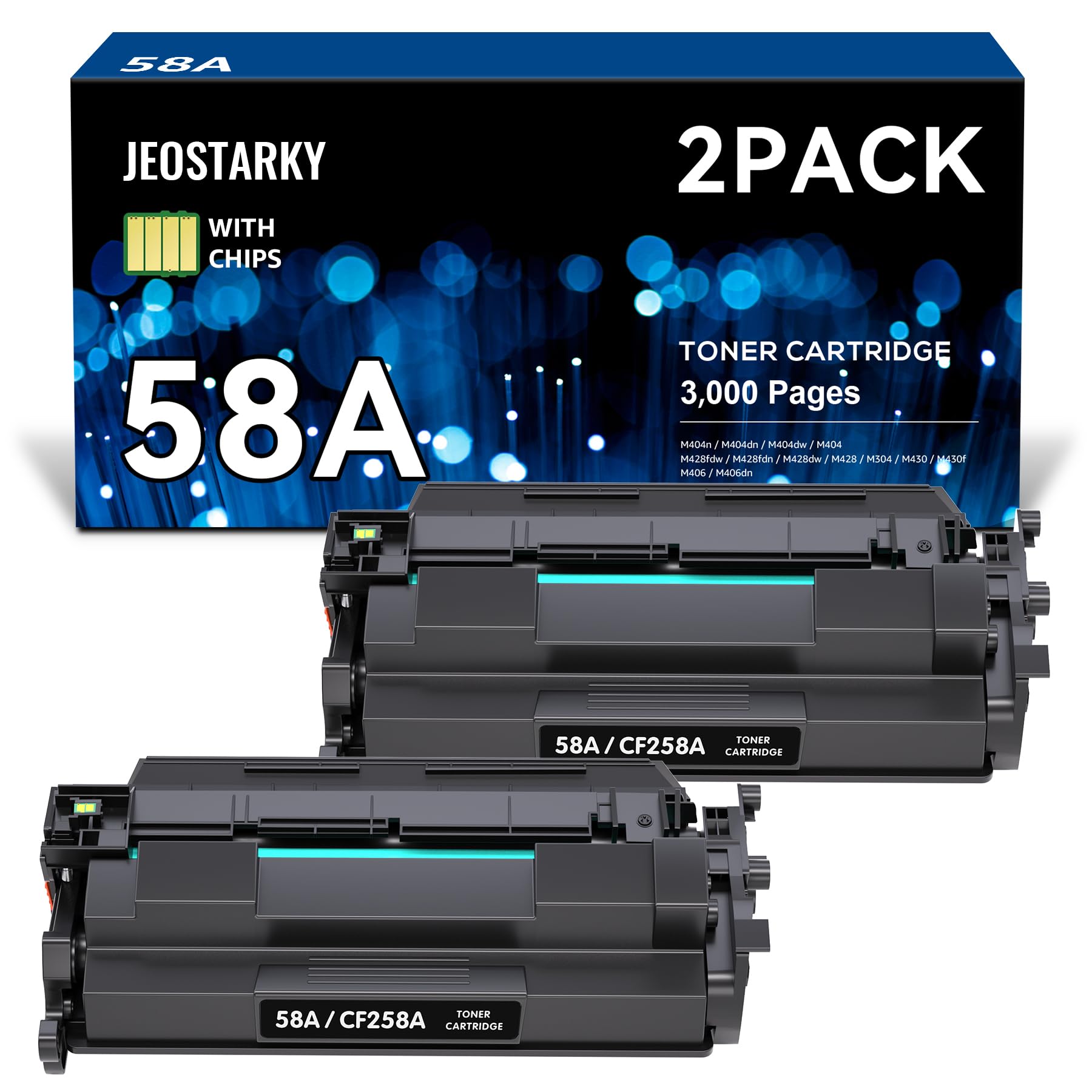Jeostarky Compatible TN830XL Toner Replacement for Brother TN830XL TN830 XL Toner use with HL-L2460DW HL-L2405W HL-L2400D HL-L2480DW MFC-L2820DW MFC-L2820DW XL DCP-L2640DW Printer (Black,2 Pack)