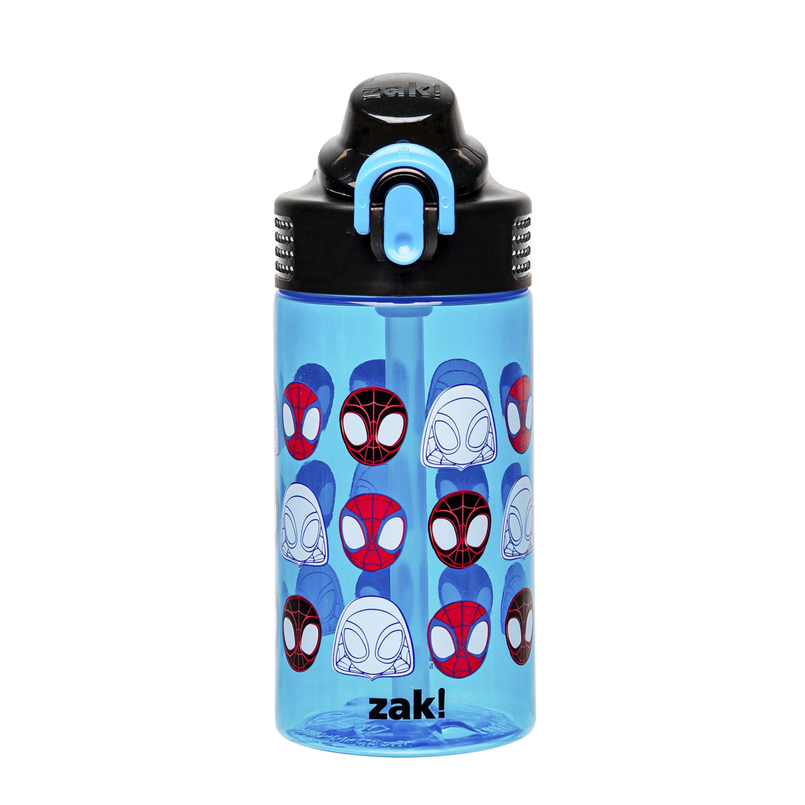 Zak Designs Paw Patrol Kids Spout Cover and Built-in Carrying Loop Made of Plastic, Leak-Proof Water Bottle Design (Rocky, Rubble & Chase, 16 oz, BPA-Free)