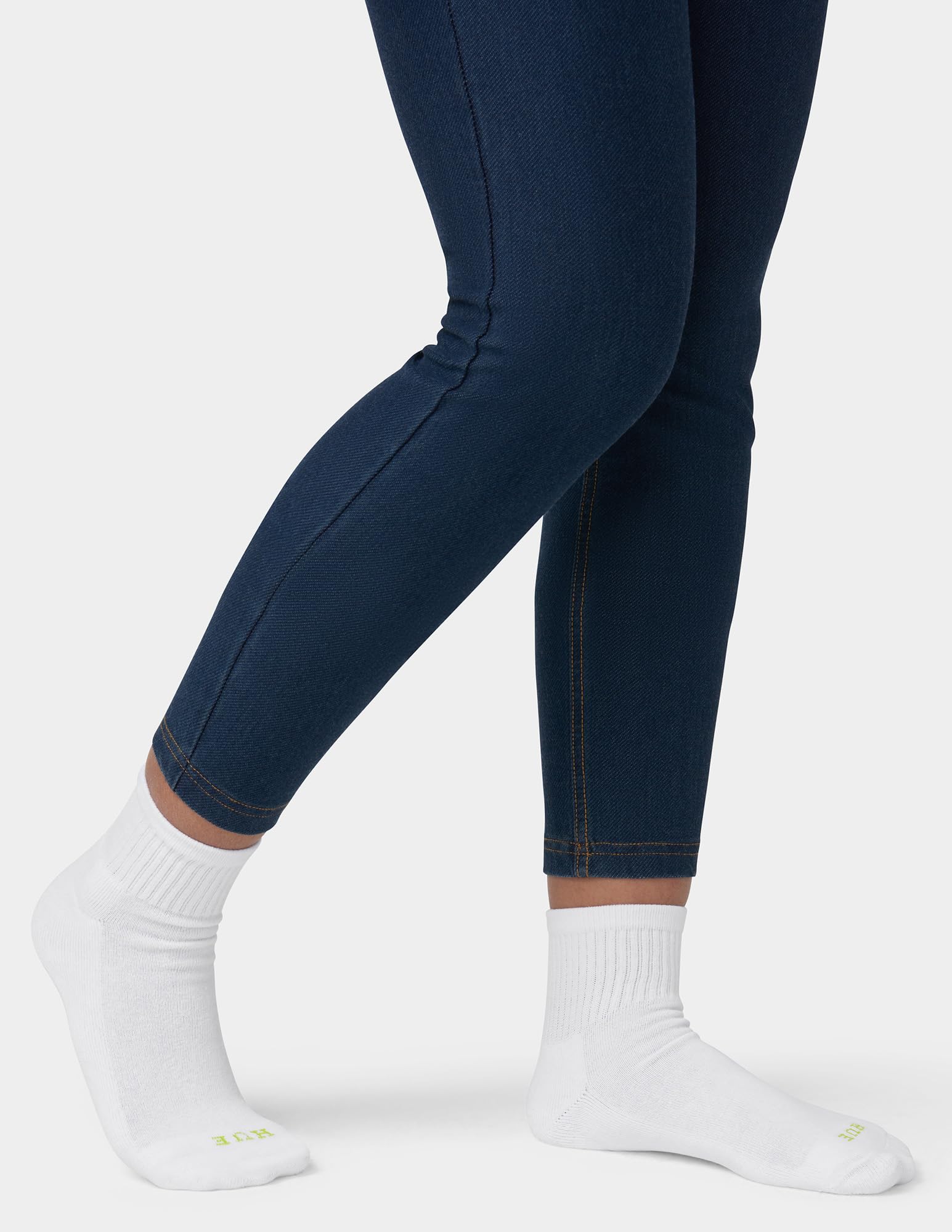 Hue Women's Mini Crew Sock 6-Pack, White, One Size