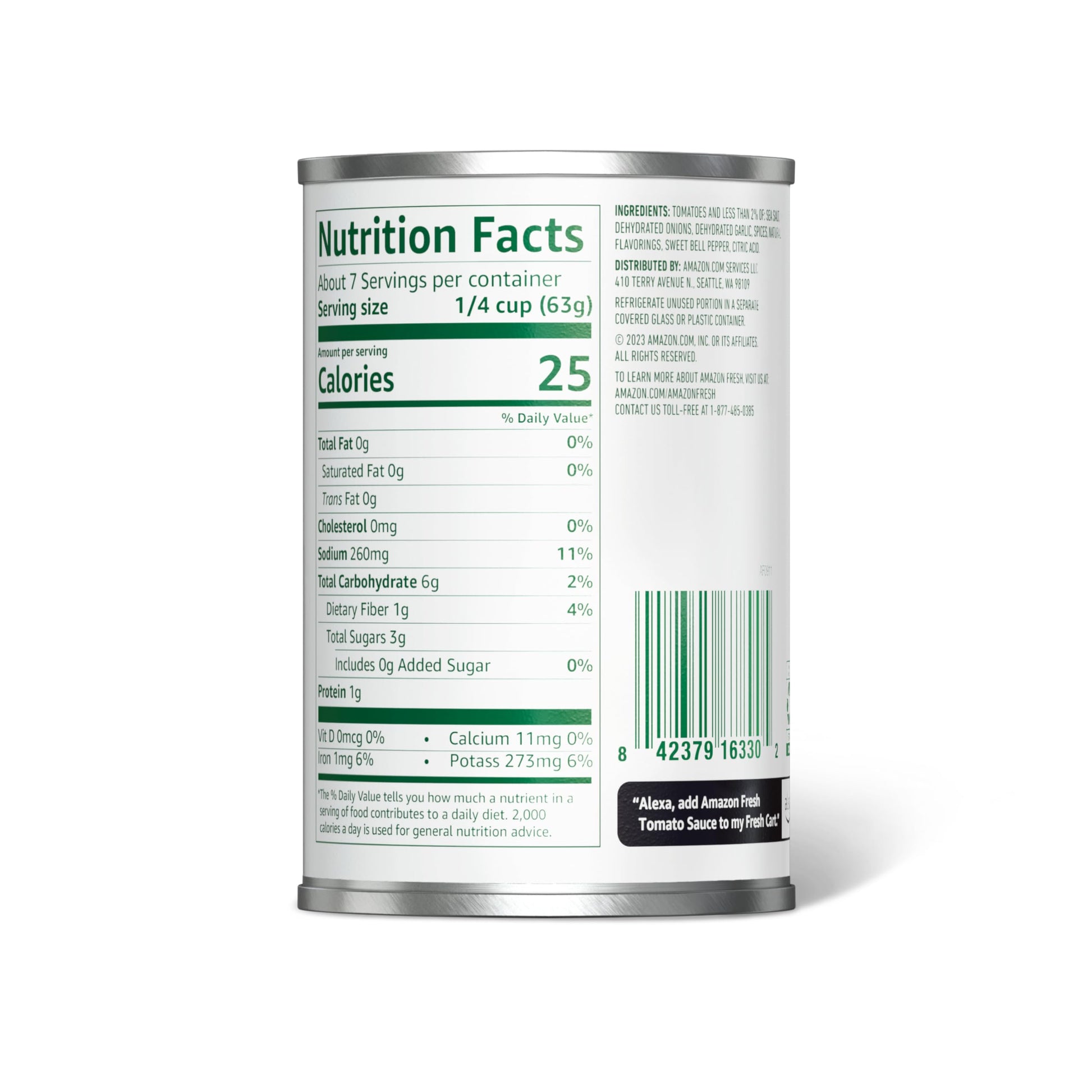 Amazon Fresh, Tomato Sauce, (Previously Happy Belly, Packaging May Vary)