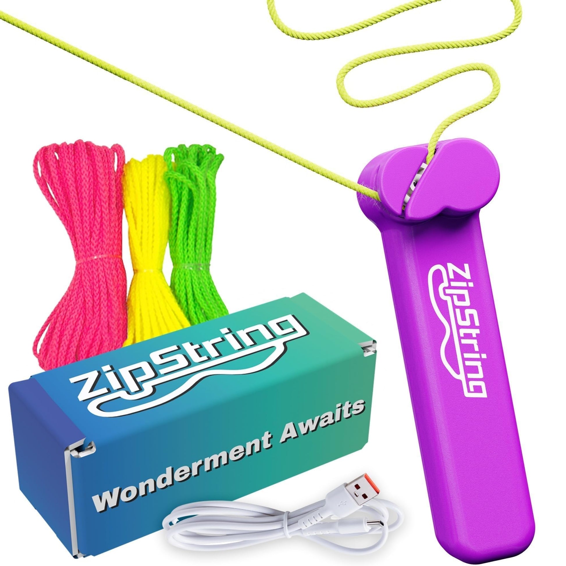 ZipString Original - As Seen on Shark Tank - Classic ZipString Rope Launcher Toy, Perfect for Kids & Adults - Fly a String Loop in The Air for Endless Tricks & Fun, Wonderment Awaits, Bodacious Blue