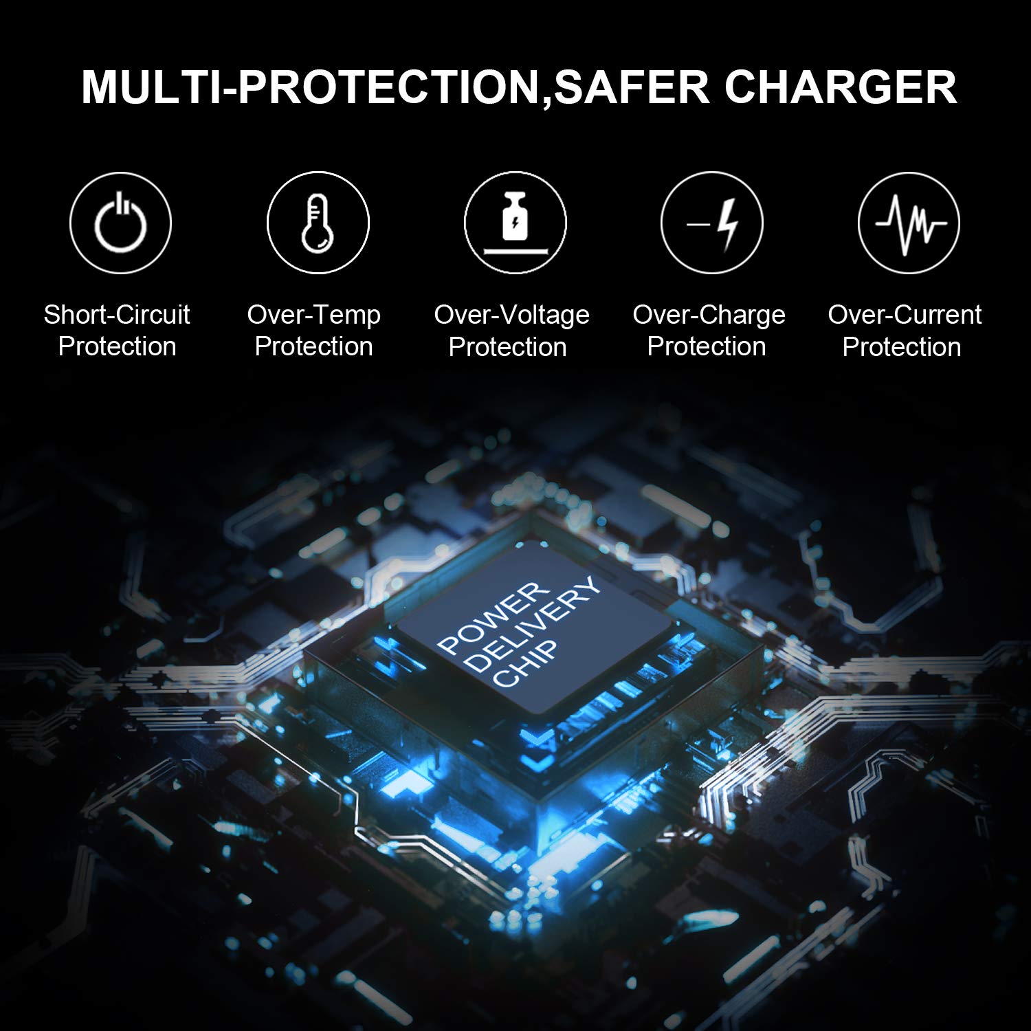 Charger Compatible with HP Laptop Computer 65W 45W Smart Blue Tip Power Adapter