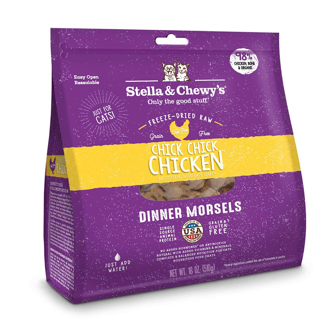 Stella & Chewy's Freeze-Dried Raw Duck Duck Goose Dinner Morsels Cat Food, 18 oz. Bag (CAT-FDD-18)