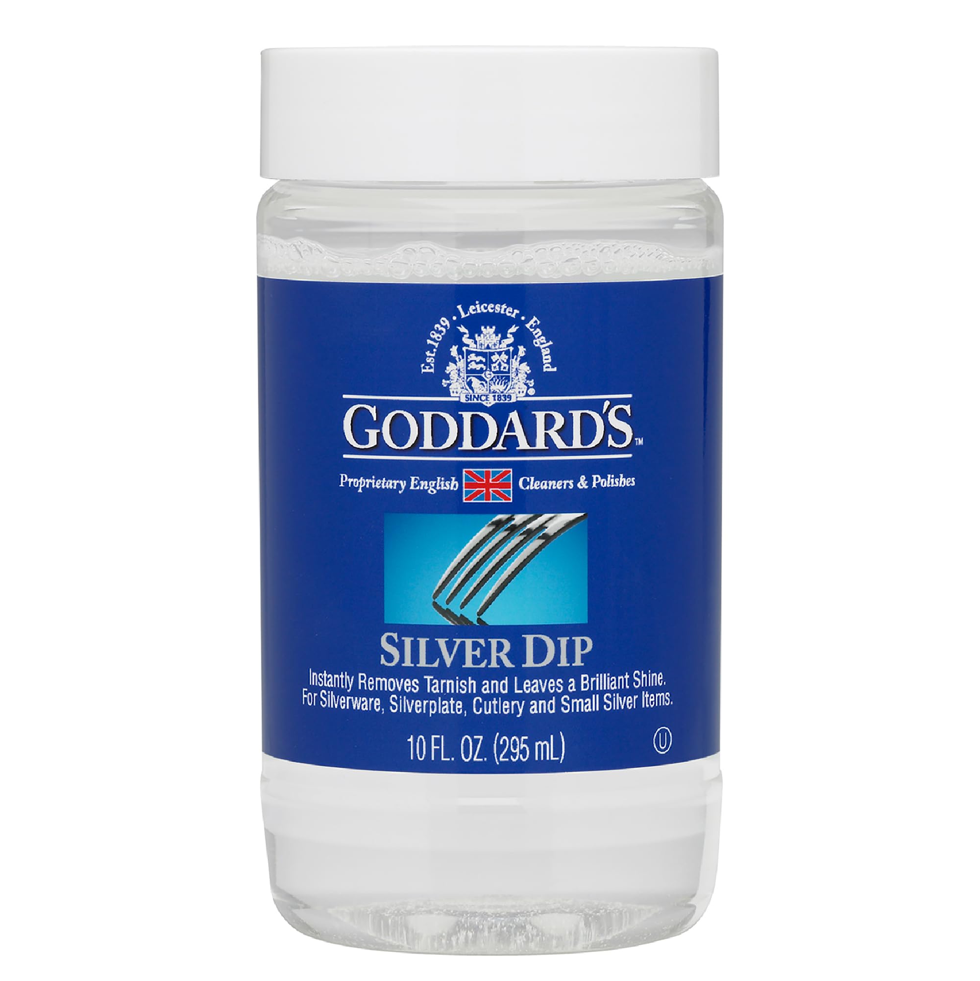GoddardÃ¢ÂÂs Silver Cleaner Dip Ã¢ÂÂ Silver Jewelry Cleaner Solution for Filigree Metalwork & Small Items Ã¢ÂÂ Professional Use Silver Tarnish Remover Ã¢ÂÂ Silverware Cleaning Supplies (10 oz)