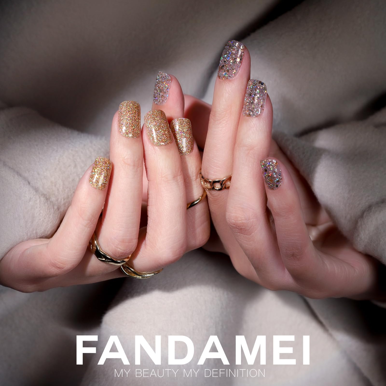 FANDAMEI Press on Nails, 24 Colors 576PCS Press on Nails Short Square Matte Glossy. Glitter Nails Short Round. Natural Fit Lightweight Fake Nails Natural for Nail Art