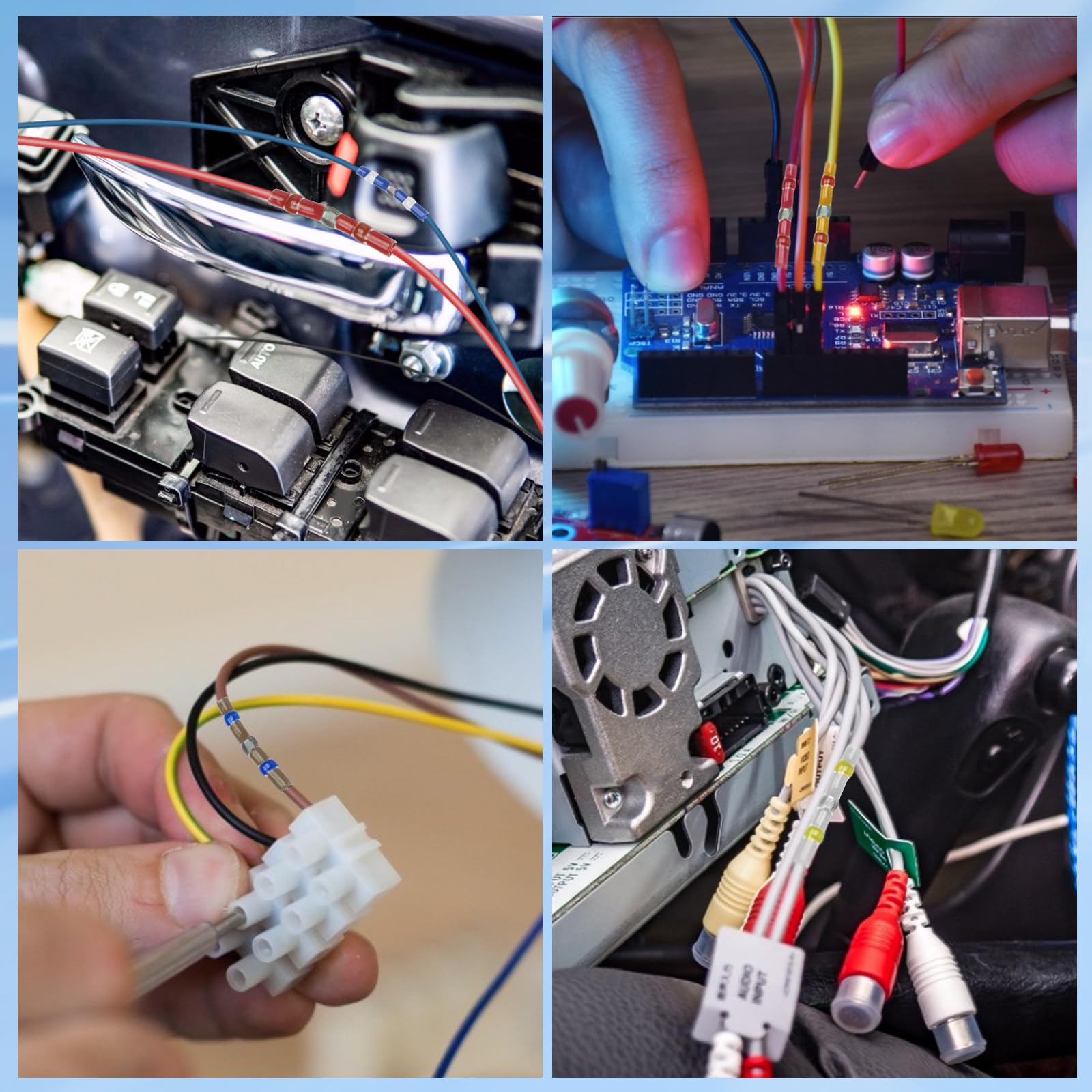 TICONN 150 PCS Solder Seal Wire Connectors, Heat Shrink Butt Connectors, Waterproof and Insulated Electrical Wire Terminals, Butt Splice (150PCS)