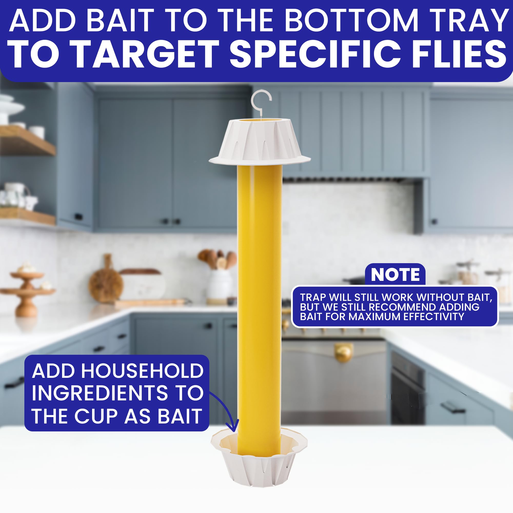 Fly Stick Sticky Fly Traps for Indoors Outdoor 6pk. Non-Toxic Super Sticky Hanging Flies Catcher Paper Tape Strips for Home. Catches All Bugs and gnats. Indoor Outdoor House Flying Insect Trap