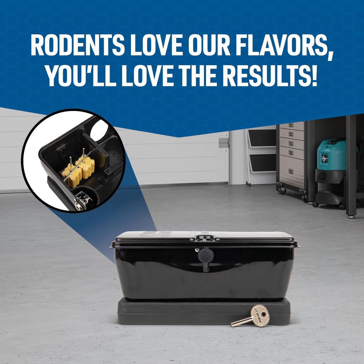 Bait Block Apple Flavor Rodenticide - 9 lb. Pail - Effective Rodent Control Bait Blocks - Long-Lasting and Easy to Use