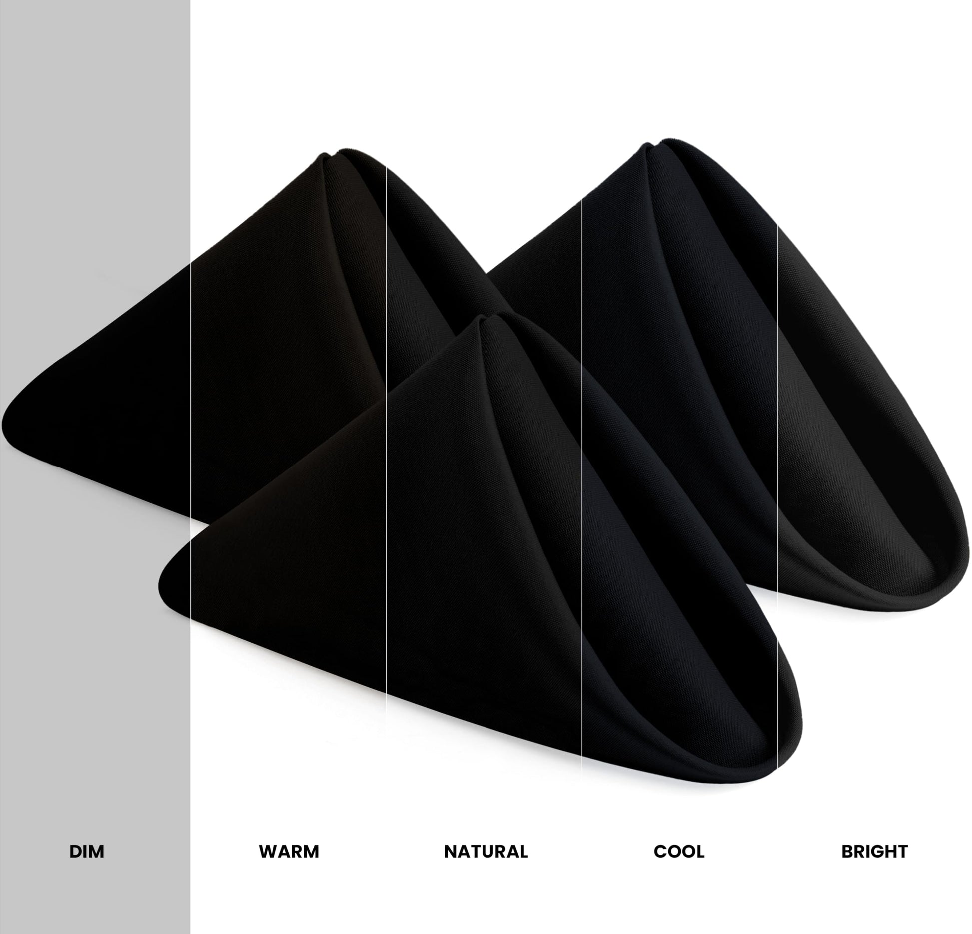 Utopia Home Black Cloth Napkins (12 Pack, 20x20 Inches), Ideal Dinner Napkins for Party, Wedding and Lunch/Dinner