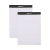 Amazon Basics Quad-Ruled Graph Paper Pad, Pack of 2, 8.5 Inch x 11.75 Inch, 100 Sheets/Pad, White