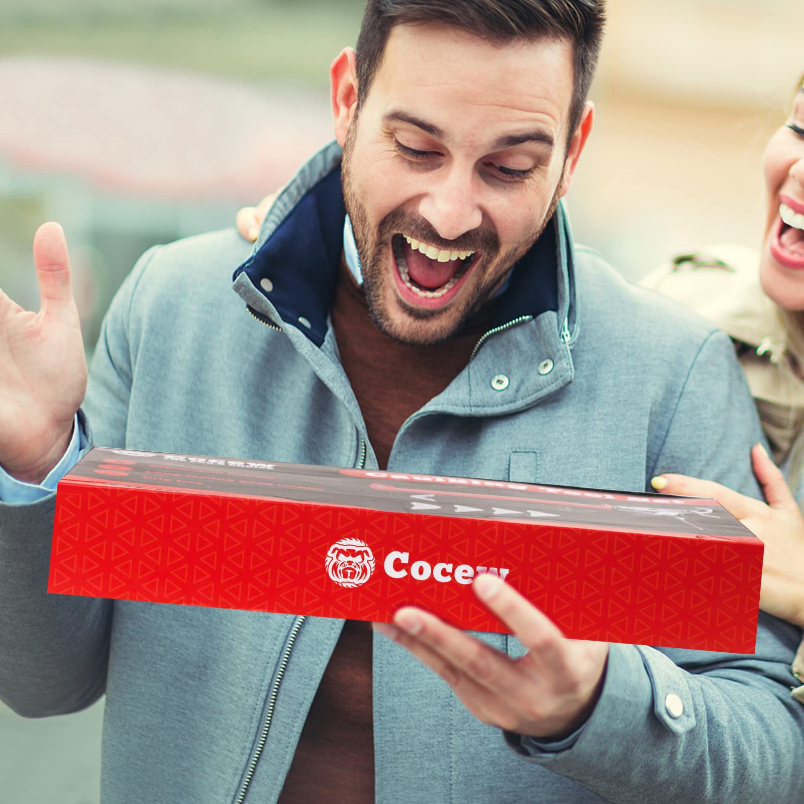 Cocew Caulk Gun Kit, Smooth Silicone Caulking Gun and Caulk Remover Tool, Sealant Finishing Tool Grout Scraper for Kitchen Bathroom Window Sink Joint, All in One with Gift Box