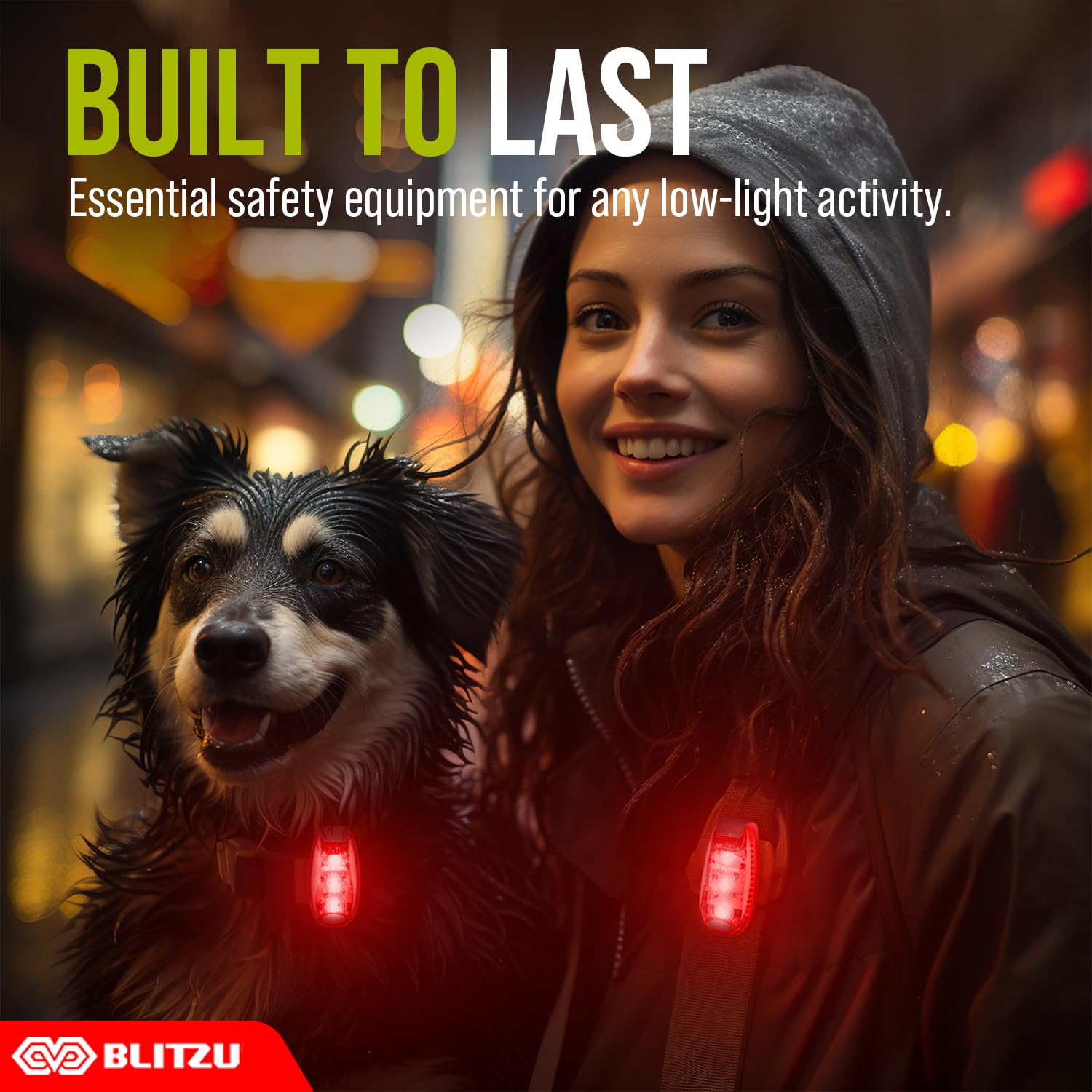 4 Pack LED Safety Light, Clip on Reflective Gear Lights for Walking at Night, Running, Jogging, High Visibility Strobe Light Accessories for Runners, Kids, Hiking, Kayak, Cycling, Camping, Boat Red
