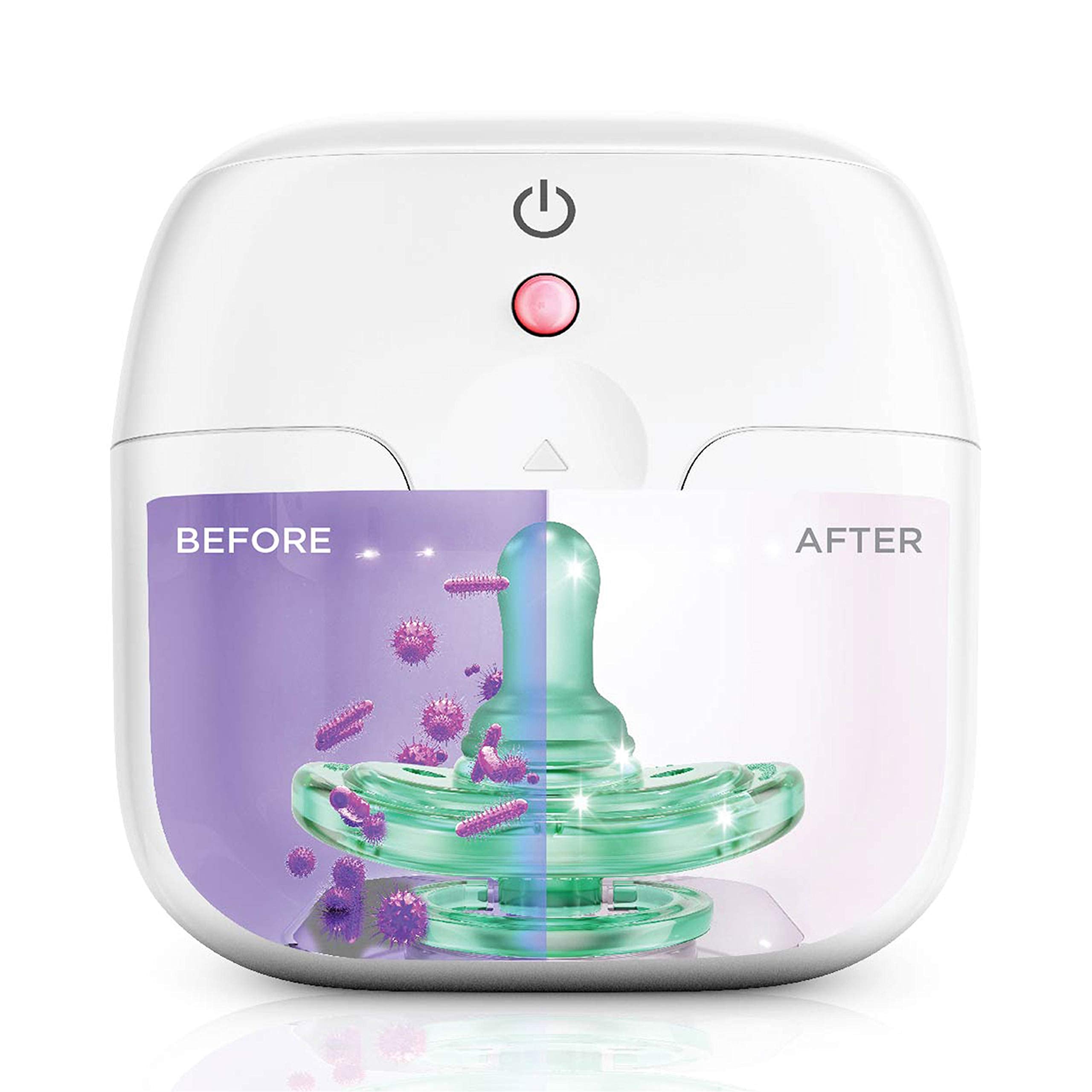 Munchkin Portable UV-C Cleaner for Pacifiers, Teethers and More, White