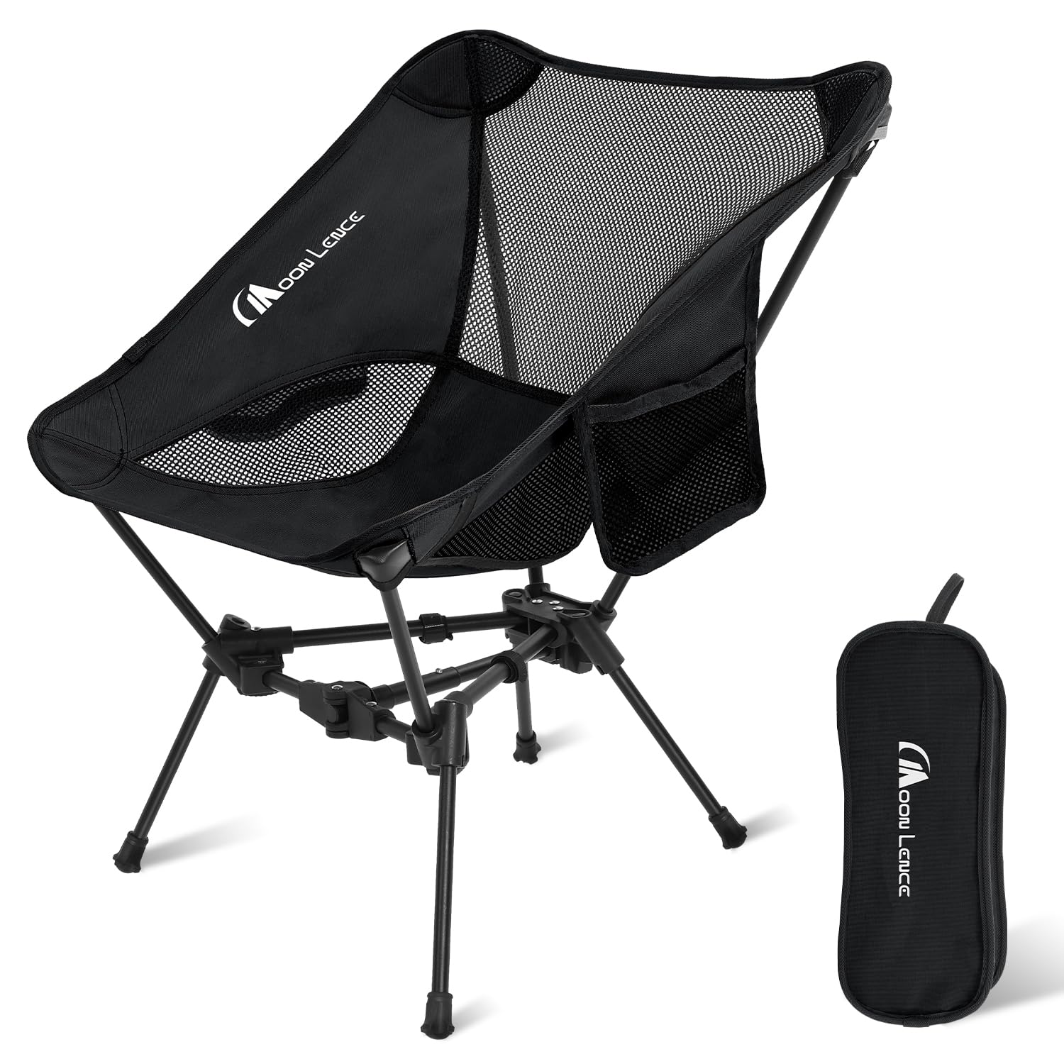 MOON LENCE Tragbarer Campingstuhl Rucksackstuhl – Der ultraleichte Klappstuhl der 4. Generation – Kompakte, leichte, faltbare Stühle zum Wandern, Bergsteigen, für den Strand