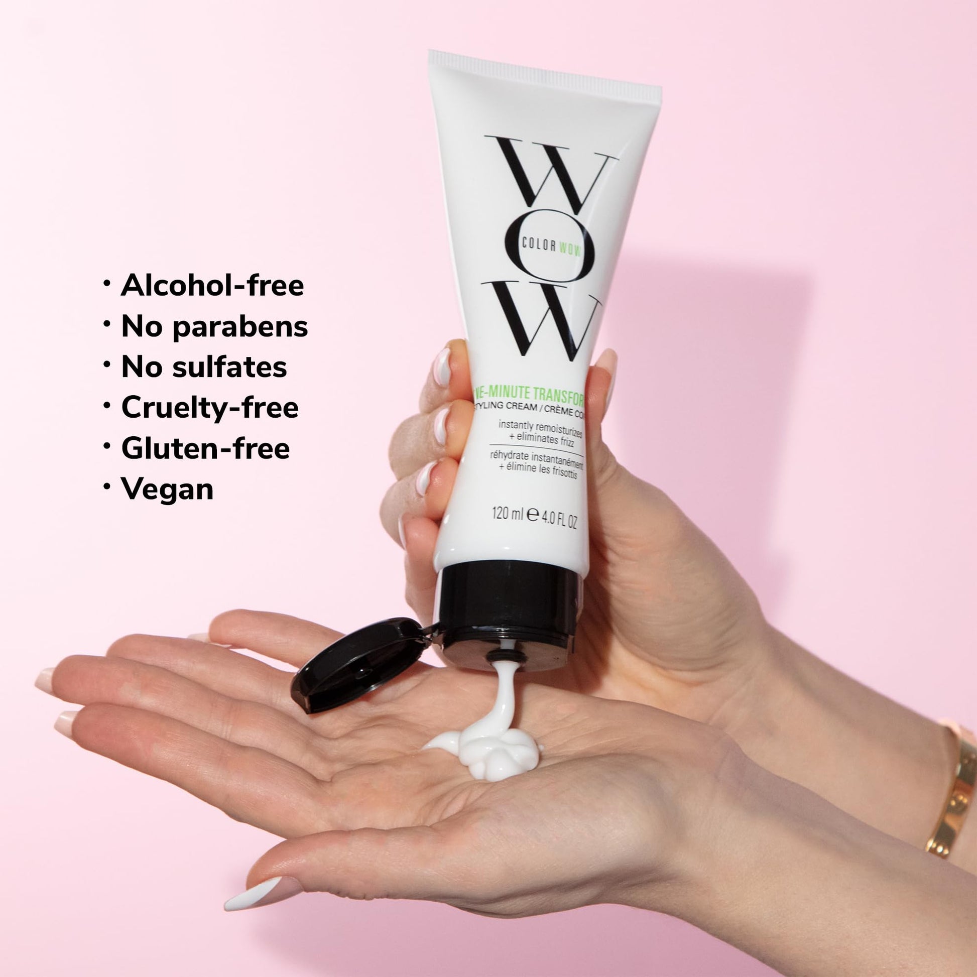 COLOR WOW One Minute Transformation – Instant frizz fix| Nourishing styling cream smooths, tames + defrizzes on the spot, Avocado oil + Omega 3’s hydrate, repair for silkier, smoother texture