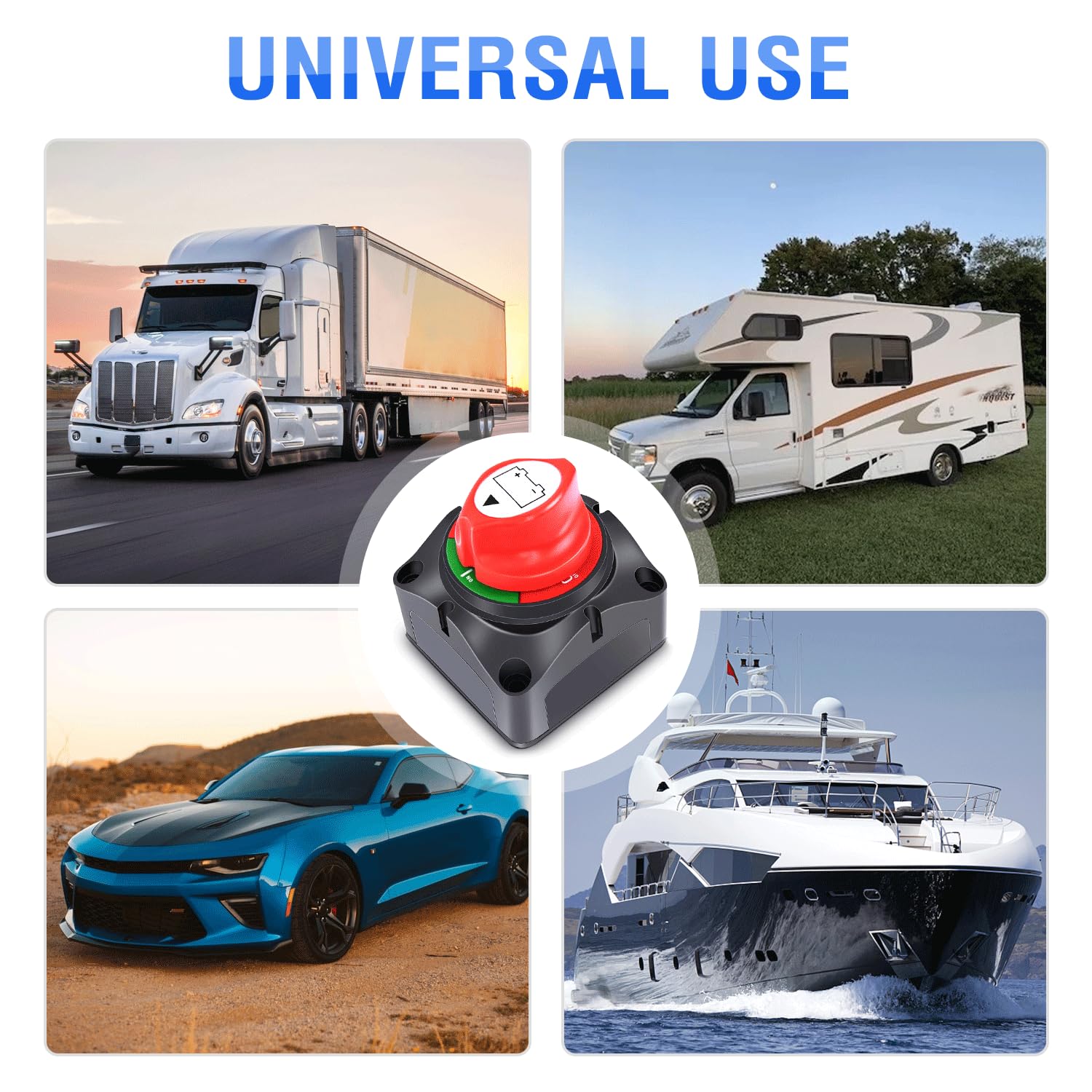 Nilight - 90015A Battery Switch 12-48V Waterproof Heavy Duty Battery Power Cut Master Switch Disconnect Isolator for Car Vehicle RV and Marine Boat (On/Off),2 Years Warranty