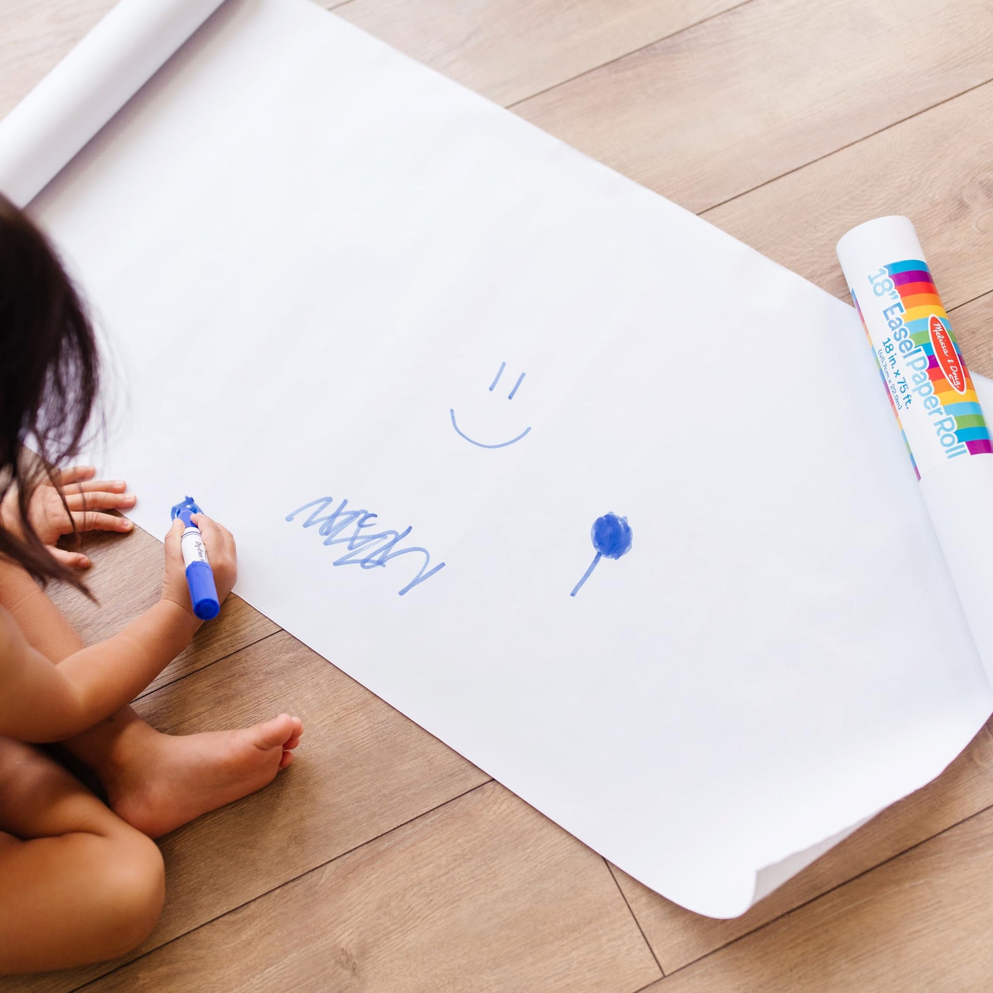 Melissa & Doug Deluxe Easel Paper Roll Replacement (17 inches x 75 feet) - 3-Pack - FSC Certified