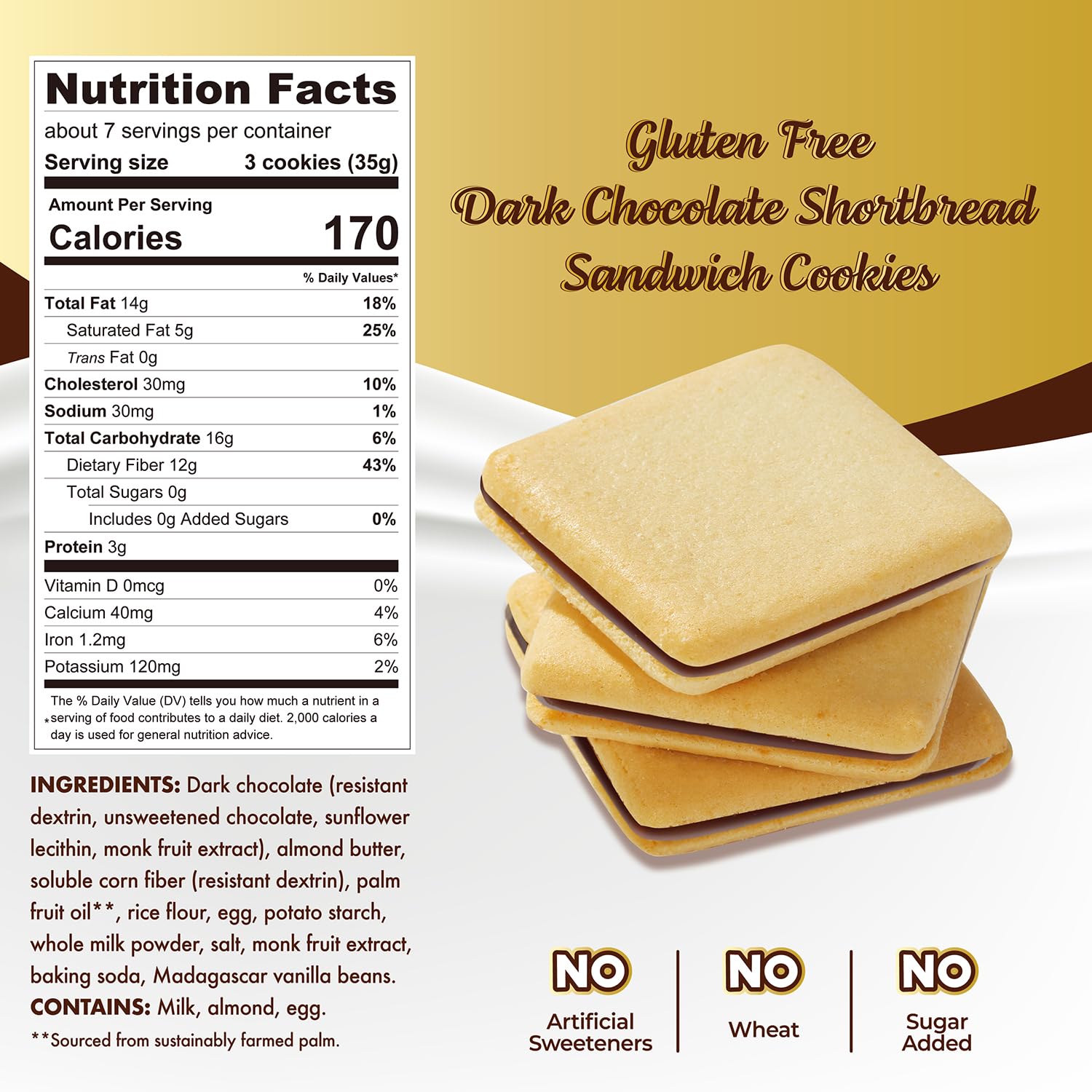 ChocZero Chocolate Cookies, Dark Chocolate Jolies, Gluten Free, No Added Sugar, 20 Crispy Chocolate Filled Keto Cookies Per Box, 8 Ounce (Pack of 1)