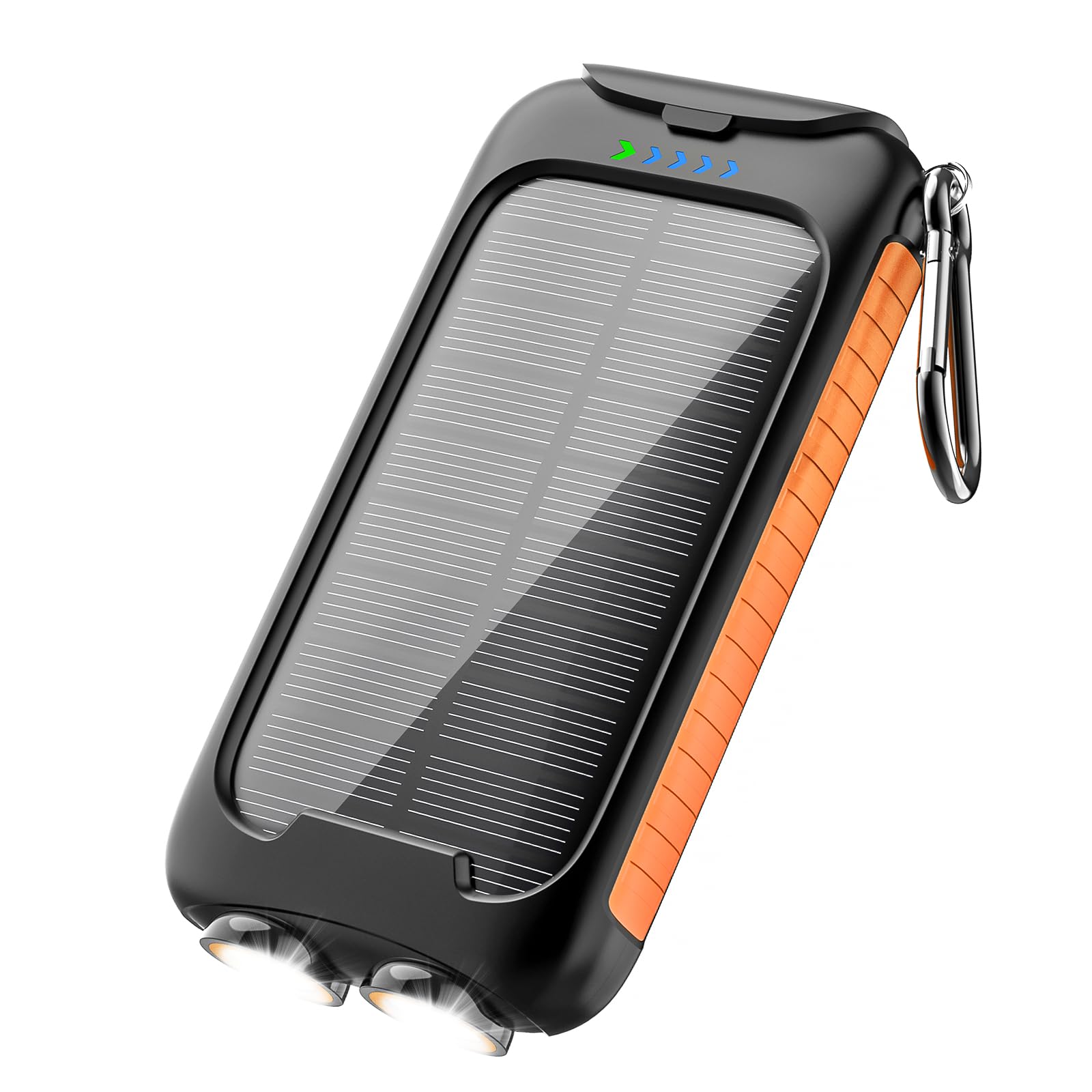 Solar Power Bank, Solar Charger, 38800mAh Outdoor Portable Charger, External Battery Pack 5V/3.1A Fast Charger Type C Ports with LED Flashlights, Perfect for Travel Camping