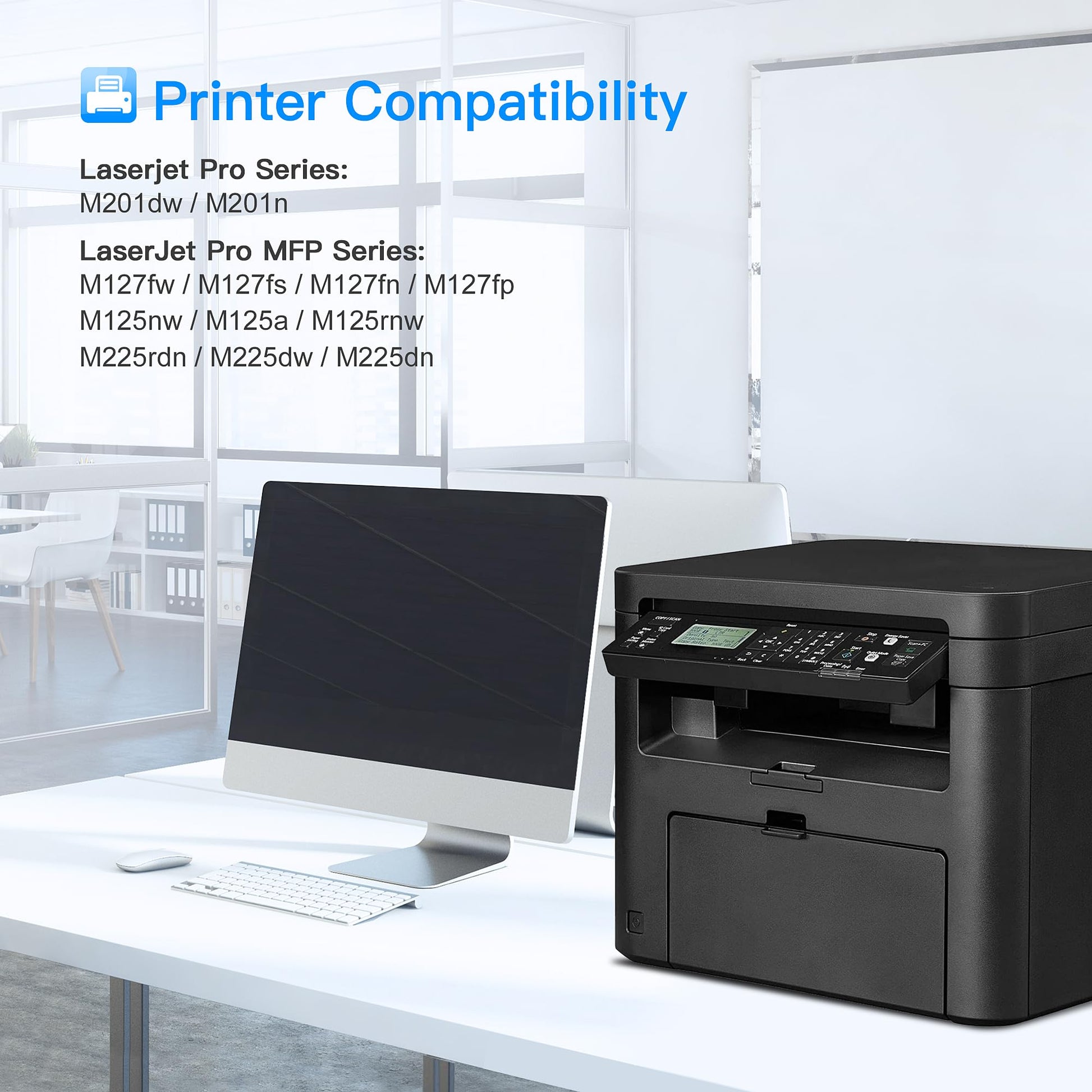LxTek Compatible Toner Cartridge 83A Replacement for HP 83A CF283A Compatible with Laserjet Pro MFP M125nw M201dw M225dw M201n M125a M127fn M127fw, 2 Black