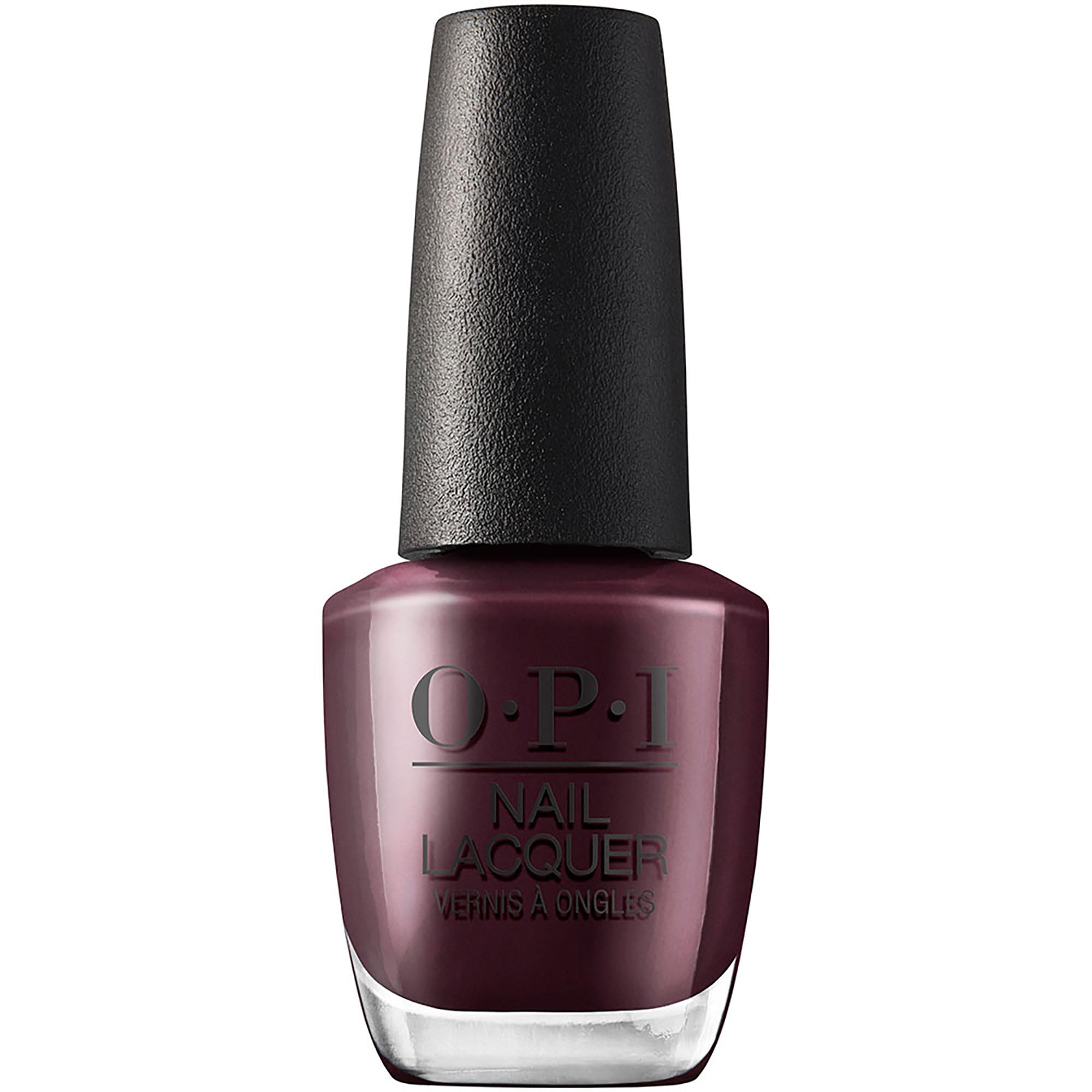 OPI Nail Lacquer Malaga Wine | Opaque Dark Red Crème Chip Resistant Nail Polish | Vegan, Fast Drying, Streak Free