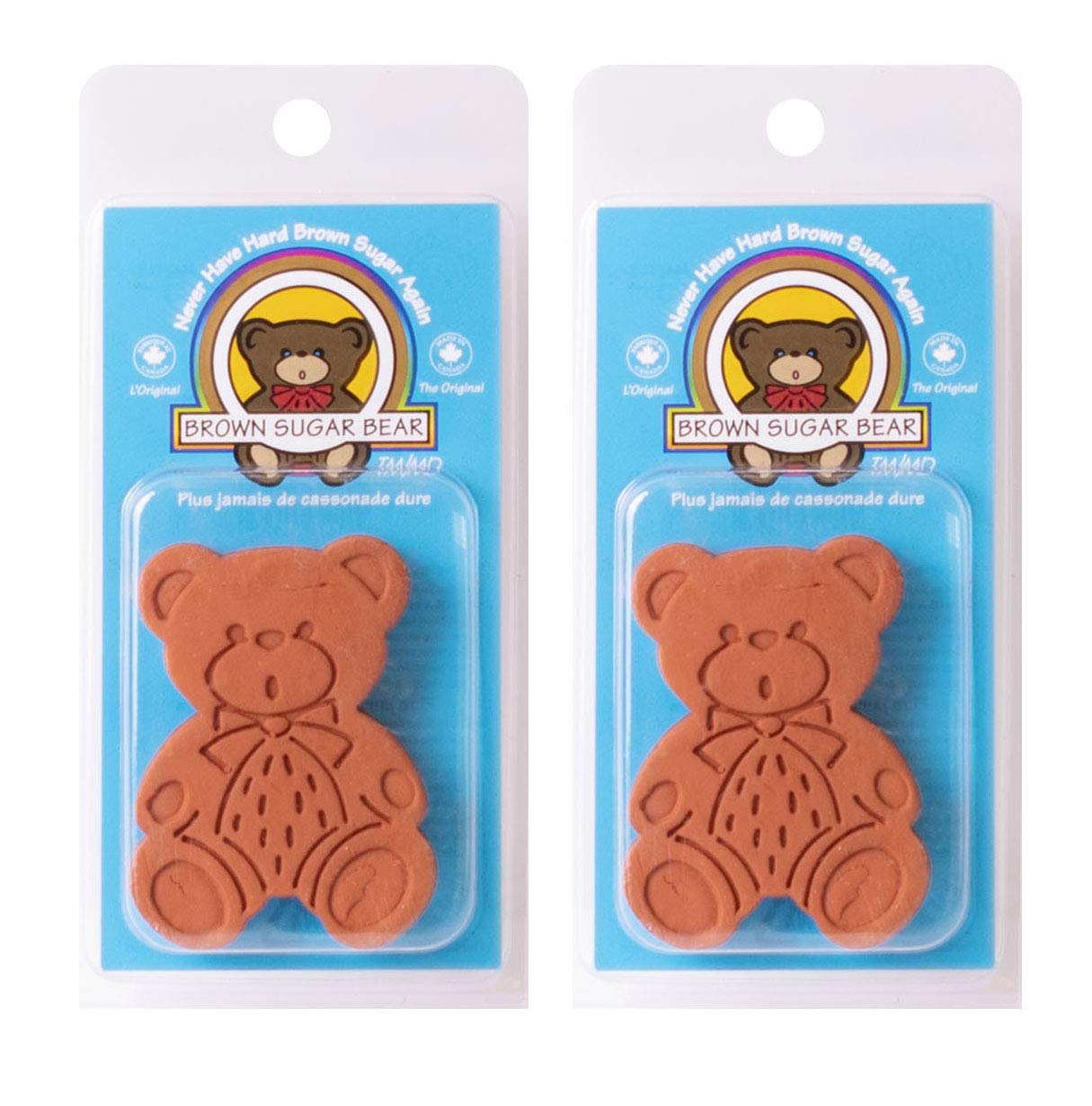 Brown Sugar Bear Original Brown Sugar Saver und Weichmacher, Terrakotta, 2er-Pack