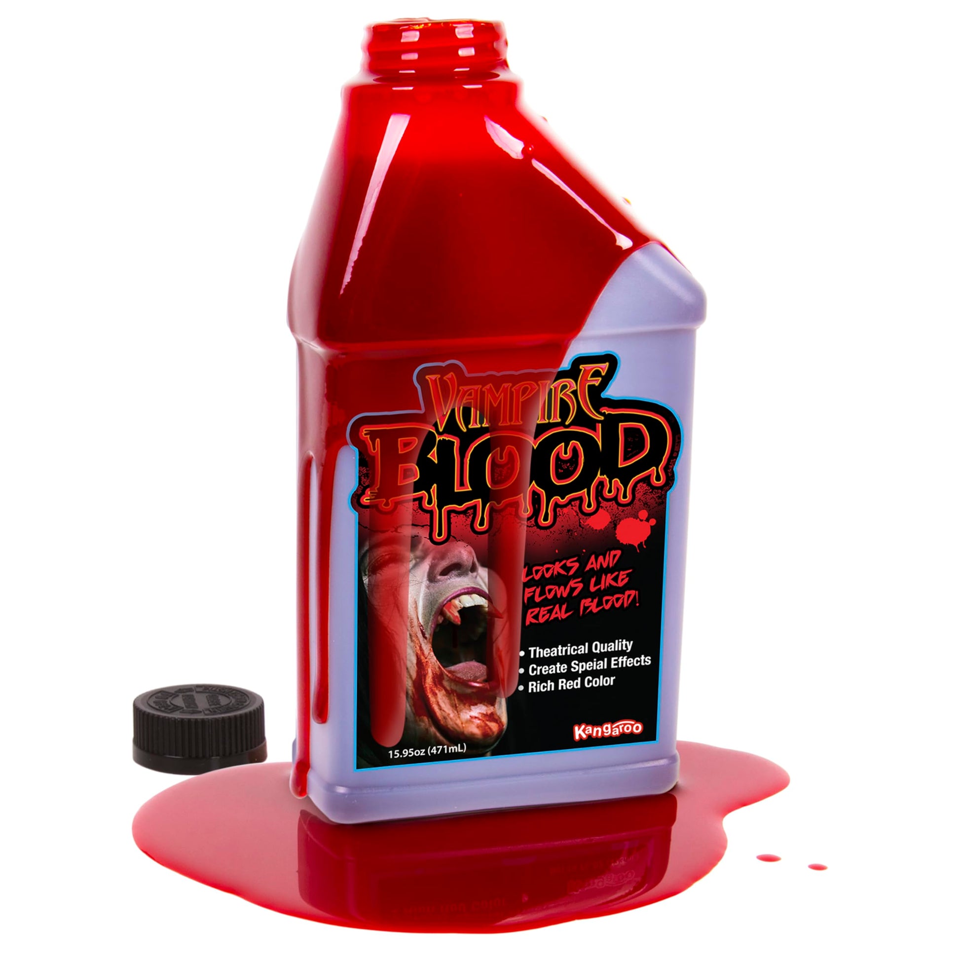 Kangaroo Fake Blood for Halloween, Special Effects Makeup, True Blood Color, 15.95 oz, Package May Vary