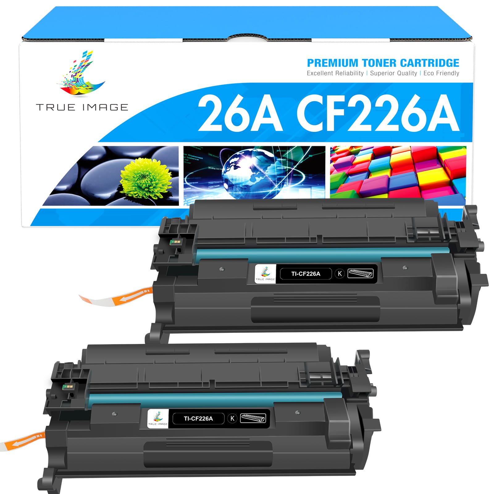 26A Tonerkartusche für HP Drucker CF226A M426fdw, kompatibel mit HP 26A Schwarze Laserjet Tonerkartusche 26X CF226X M402n MFP M426fdw M402dn M402 M402dw M402dne M426fdn M426 M426dw Drucker Tinte 2er-Pack