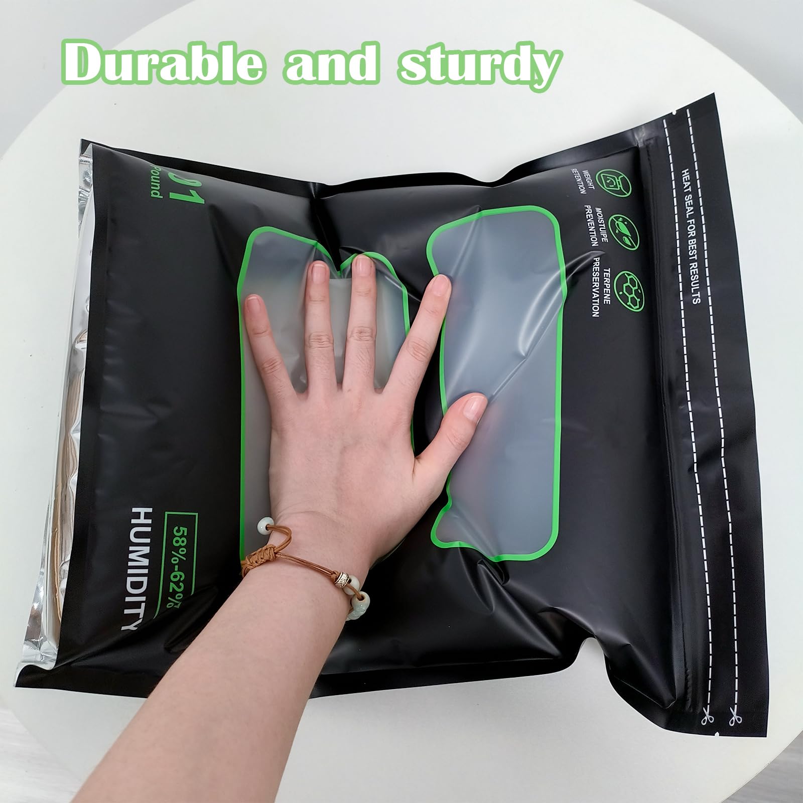 5PCS 1 Pound Storage Terp Bags 58%-62% RH 2-Way Humidity Control Bags for Curing & Storage Resealable Humidity Bags (16 Ounce, 1lb)