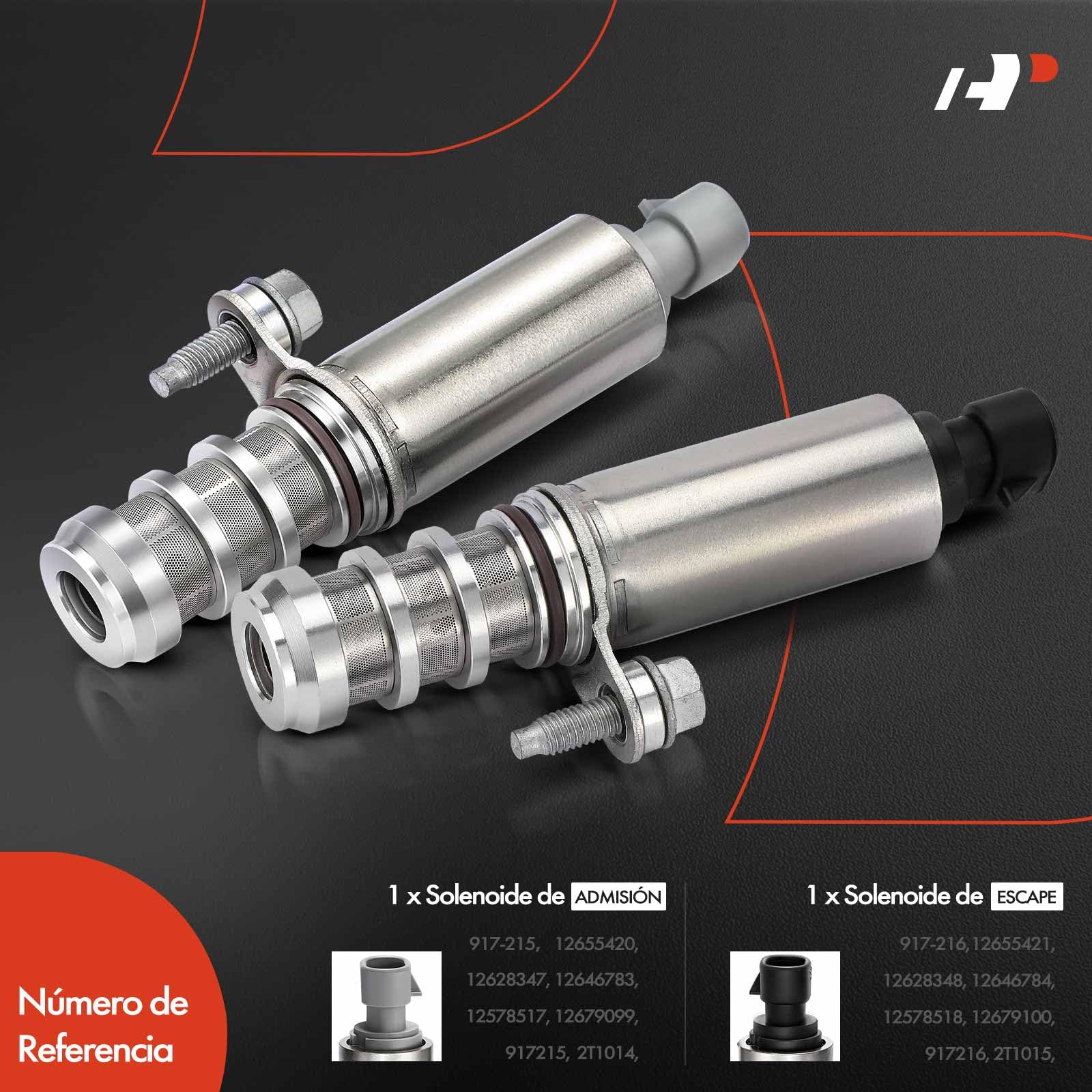 A-Premium VVT Intake & Exhaust Camshaft Position Actuator Solenoid Valve Kit Compatible with Chevy GMC Equinox Malibu Cobalt HHR Terrain Buick Pontiac Saturn 2.0L 2.2L 2.4L Replaces# 12655421 12655420