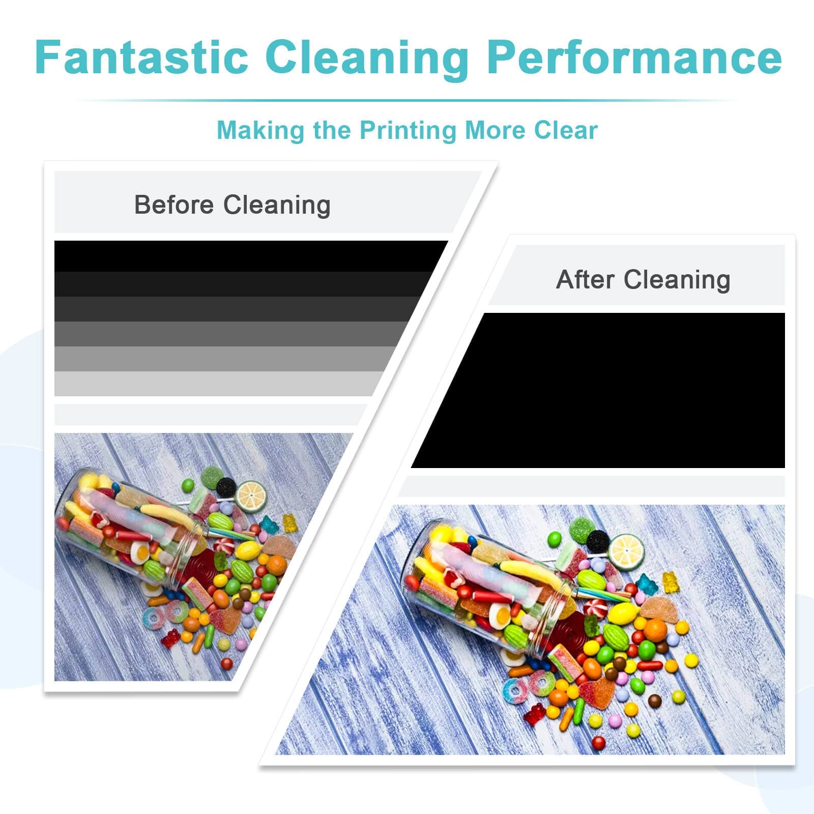 Printer Cleaning Kit for Epson, Printhead Cleaning Kit for HP, Inkjet Printer Head Cleaner for Canon, Printers Cleaner Printhead Cleaning Solution for Inkjet, Printers Print Head Cleaning Kits 100mL