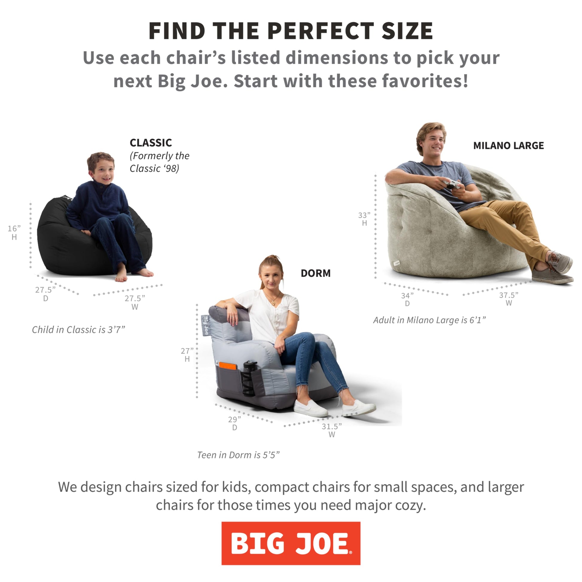 Big Joe Classic Bean Bag Chair, Sapphire Smartmax, Durable Polyester Nylon Blend, 2 feet Round