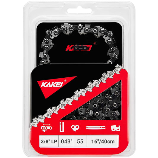 KAKEI Stihl Chainsaw Chain 16 Inch 3/8" LP Pitch .043" Gauge 55 Drive Links- 61PMM3 55 Fits Stihl MS170, MS171, MS180c - 36100050055, R55 (1 Chain)