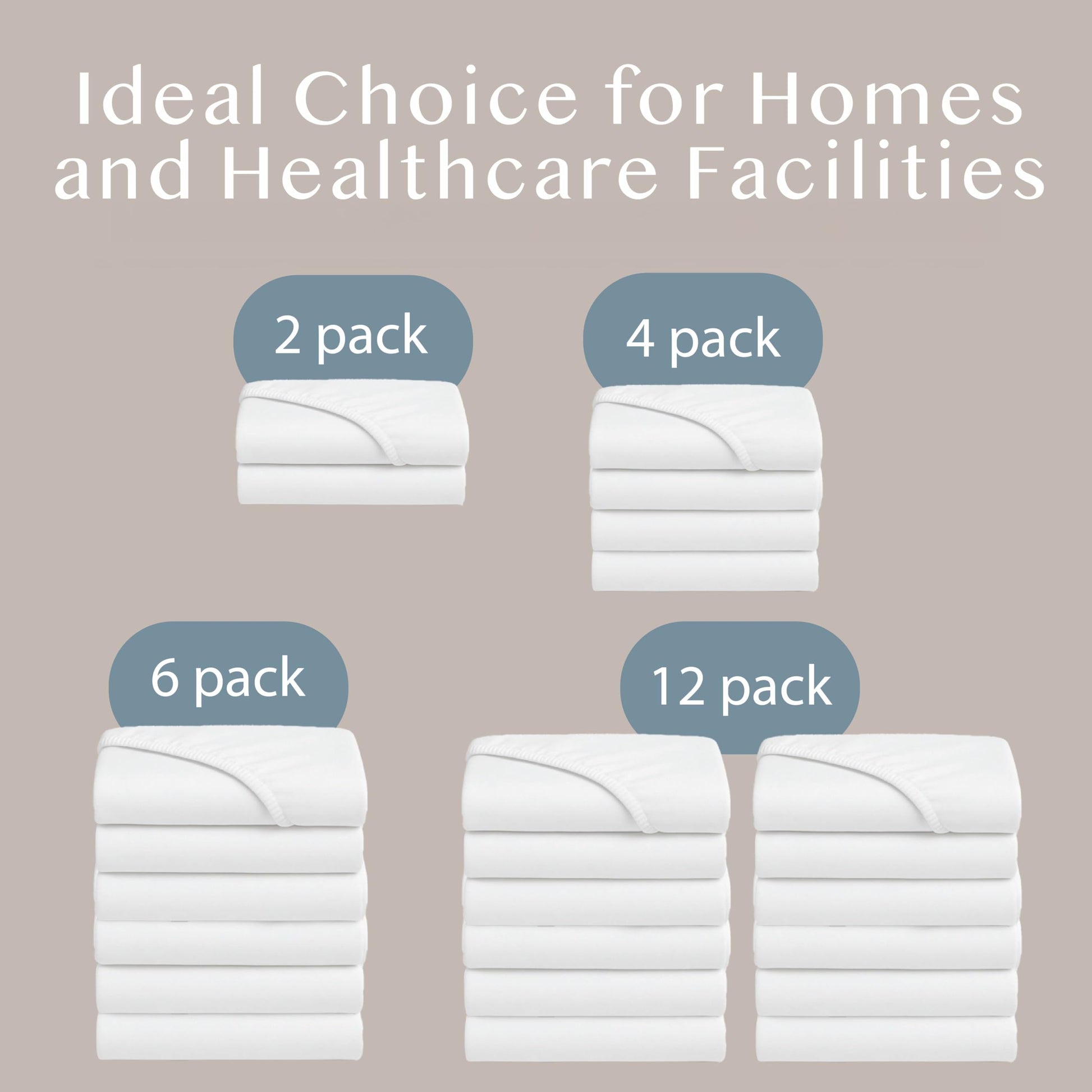 2 Pack Fitted Hospital Bed Sheets with Elastic All Around for a Perfect Fit - Cotton Rich Soft Knitted Jersey Sheet, 36” x 84” x 12”