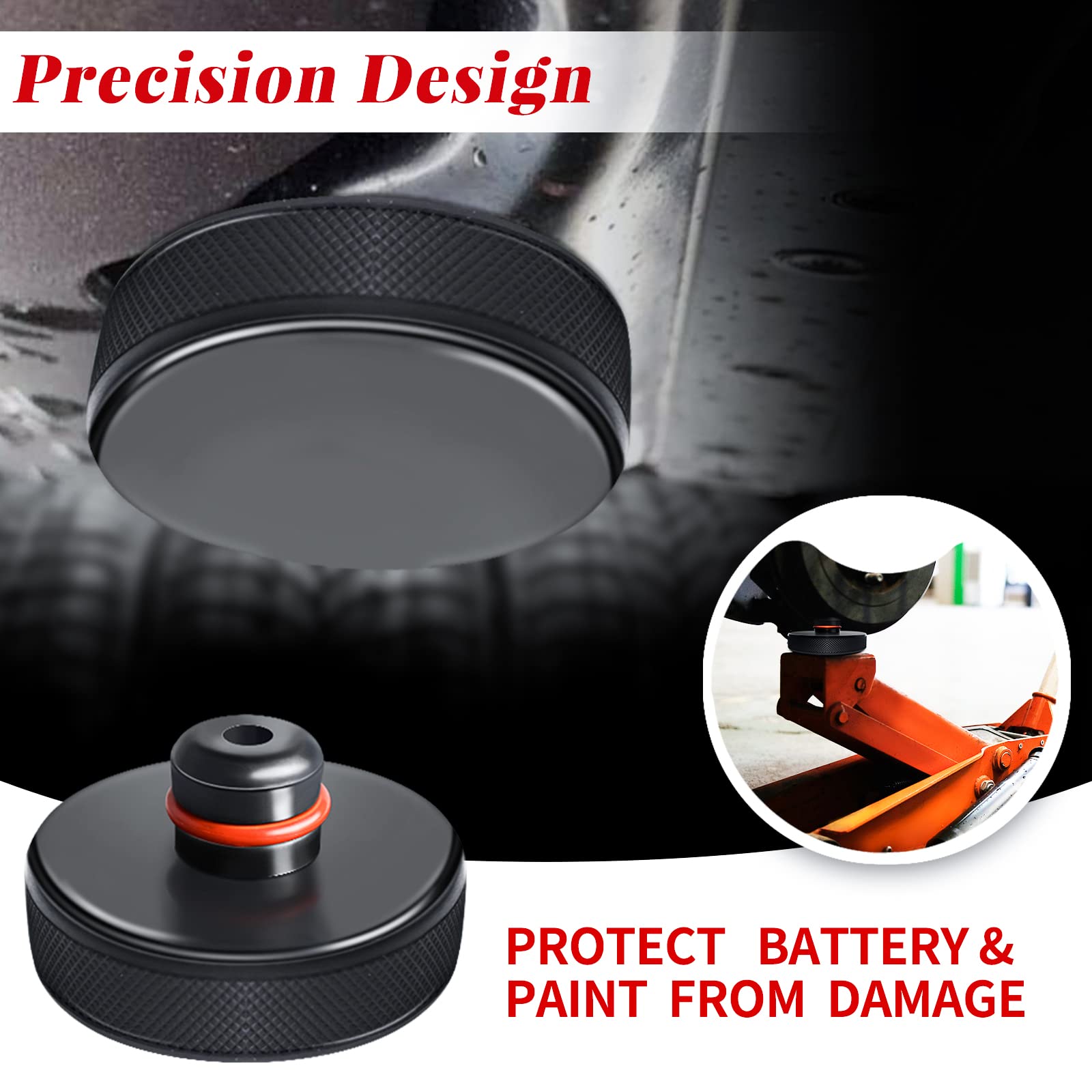 Chirano Lifting Jack Pad for Tesla Model 3/S/X/Y, 4 Pucks with Storage Case, Accessories for Tesla Vehicles 2013 to 2025