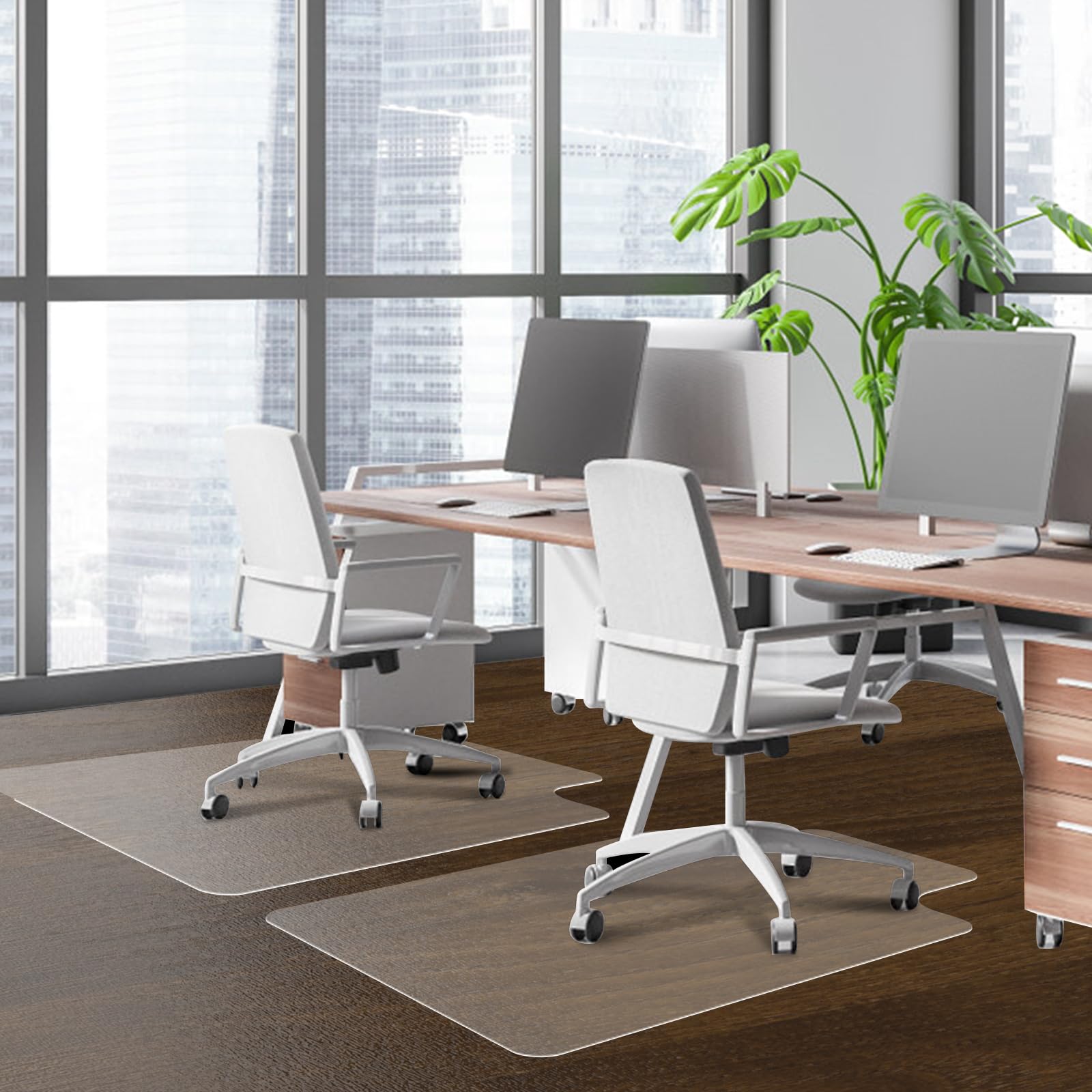 SHAREWIN Office Chair Mat for Hardwood Floors - 36"x47" Desk Chair Mats Home Floor Protector Heavy Duty - Easy Clean