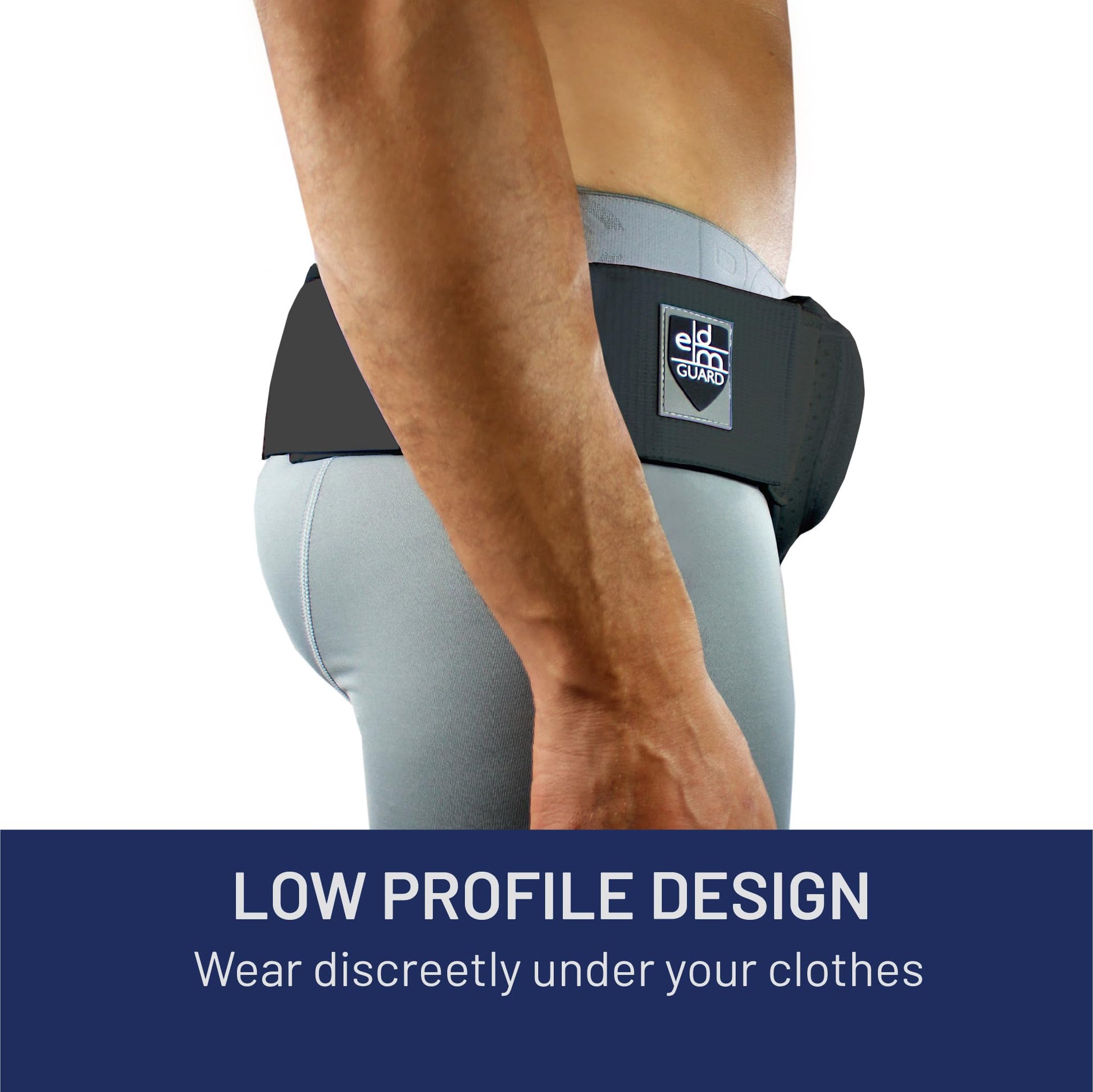 Everyday Medical Inguinal Hernia Support Belt for Men I Fits Left or Right Side I Post Surgery Men and Womens Hernia Support Truss for Inguinal, Groin Hernias I Adjustable Waist Strap I Black, S/M
