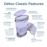 Diaper Dekor Classic Hands-Free Diaper Pail | Gray | Easiest to Use | Just Step – Drop – Done | Doesn’t Absorb Odors | 20 Second Bag Change | Most Economical Refill System