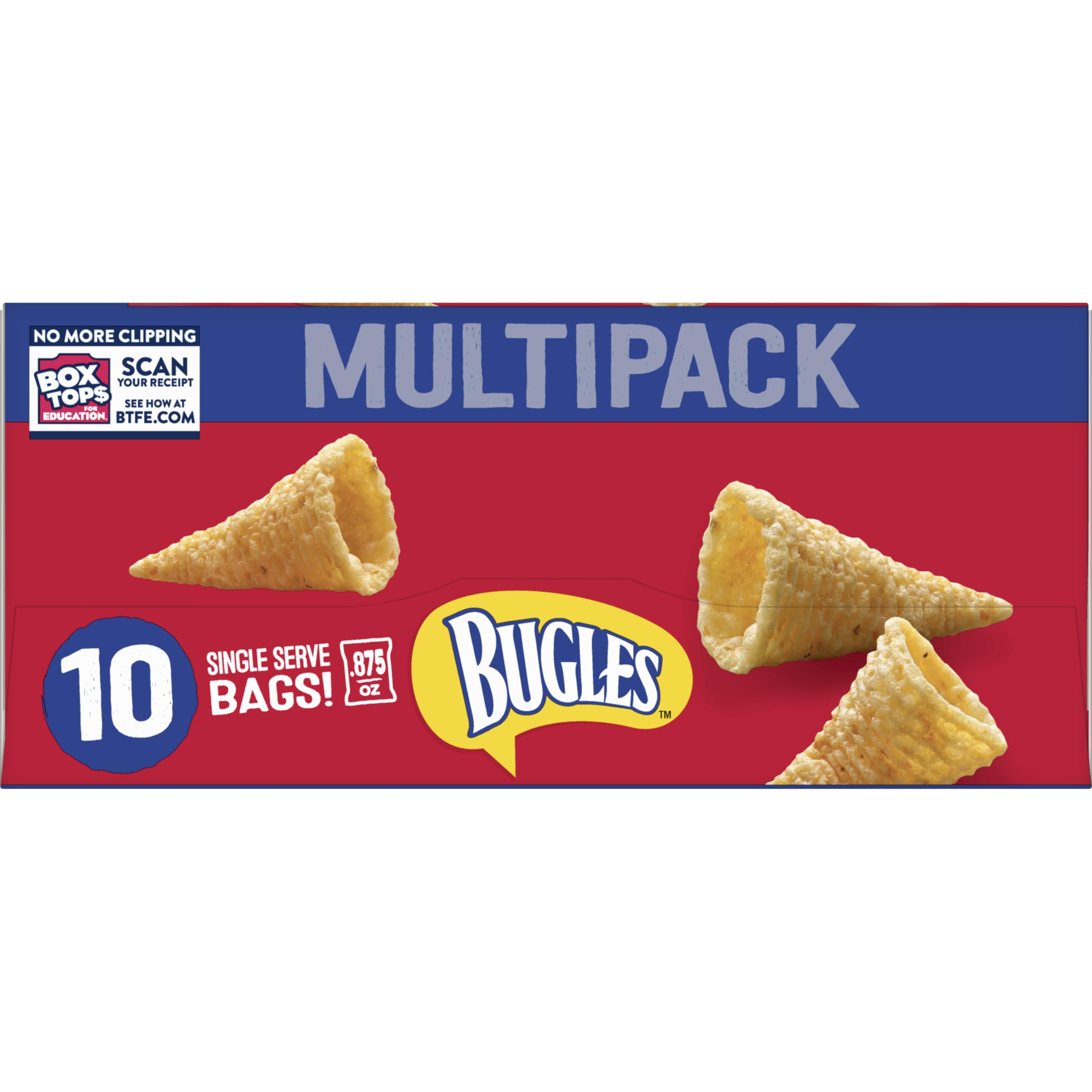 Bugles Original Crispy Corn Snacks, Snack Bags Multipack, 10 Ct, 8.75 oz