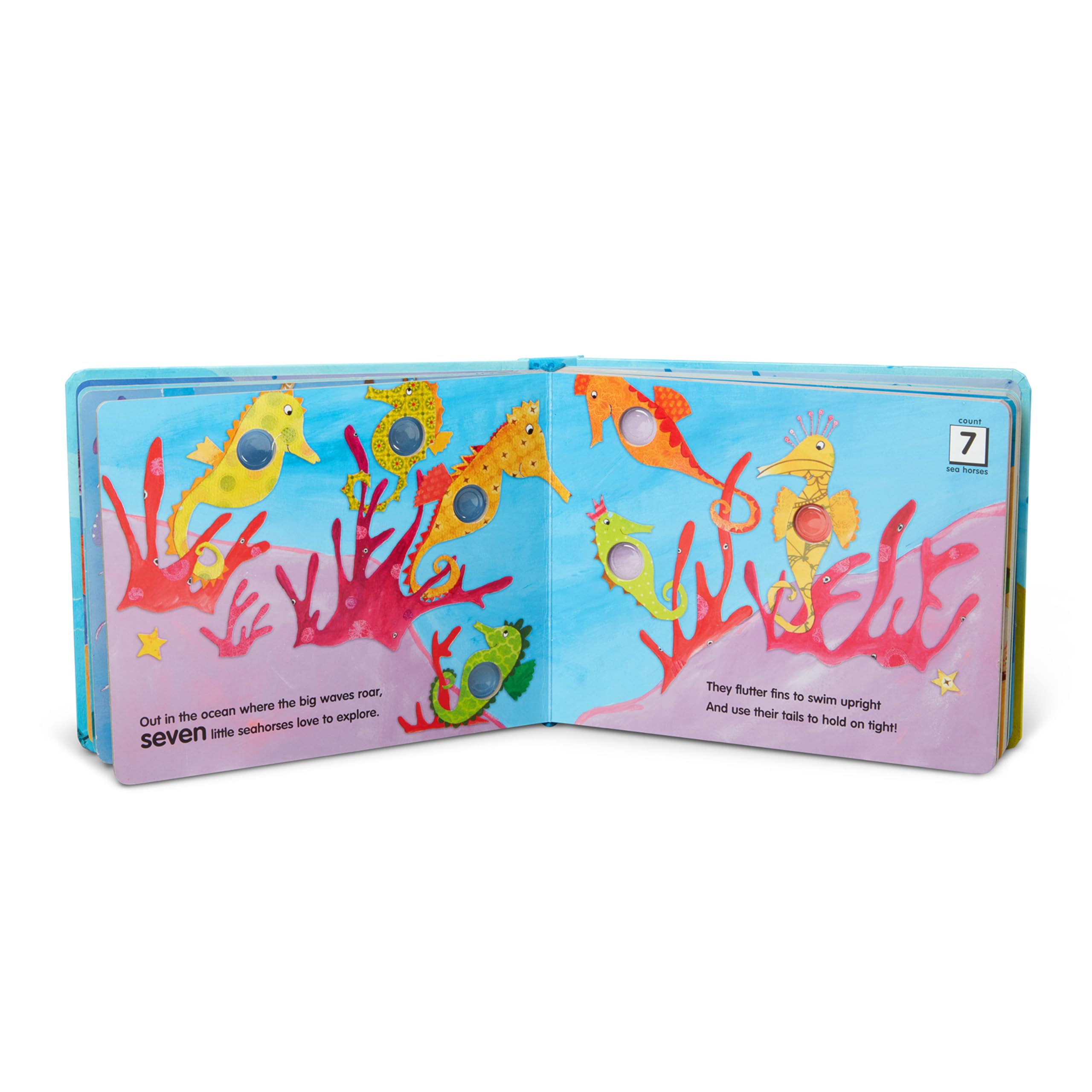 Melissa & Doug Poke-a-Dot! Who’s in the Ocean? Interactive Children's Board Book with Buttons to Pop, Educational Sensory Toy for Toddlers & Preschoolers Ages 3+ - FSC Certified