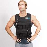 RUNmax 12lb-140lb Weighted Vest (Without Shoulder Pads, 40lb), Black