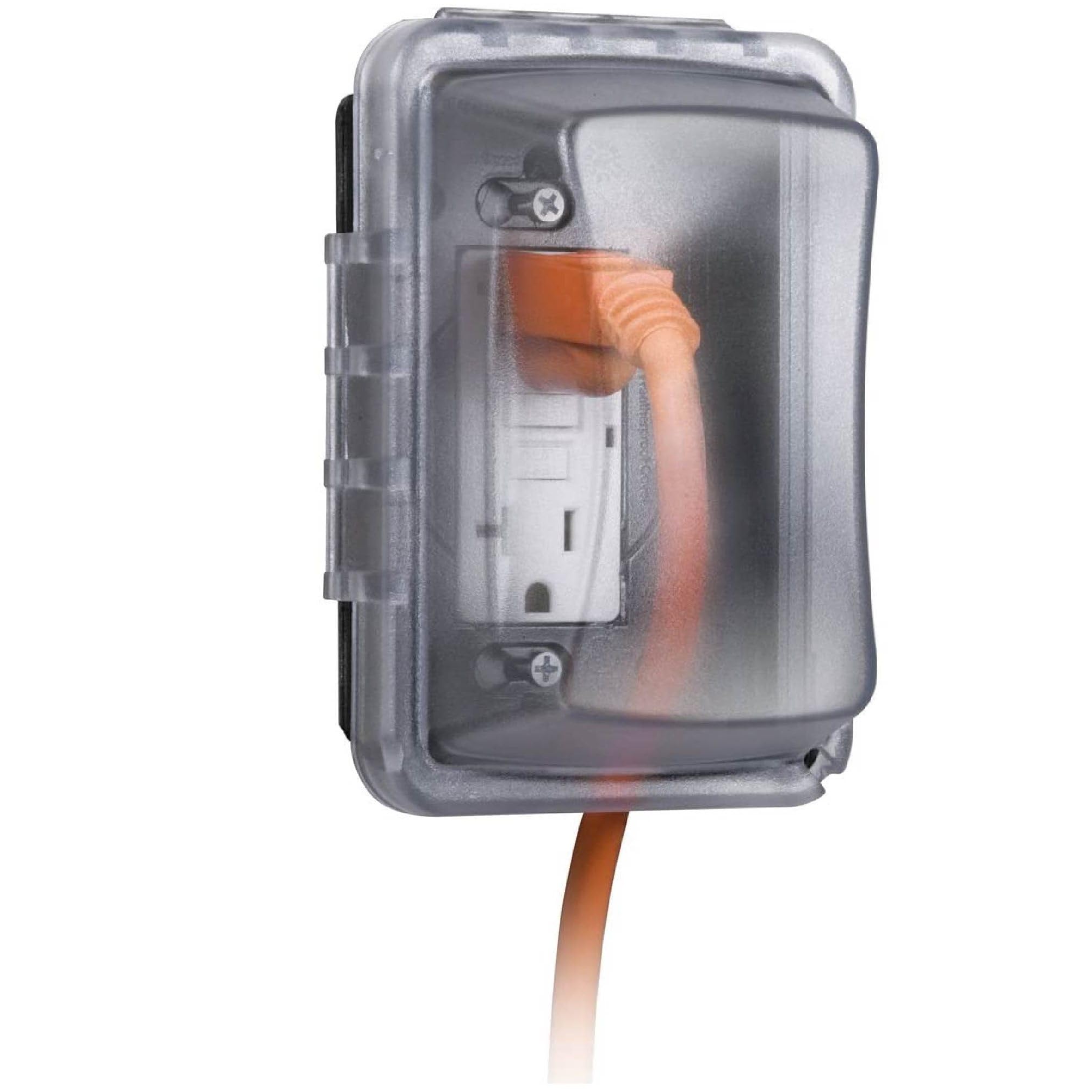 غطاء مخرج كهربائي مقاوم للعوامل الجوية للاستخدام المنزلي، من TayMac MM410C، ذو تركيب أفقي/رأسي واحد، 2.75 بوصة، شفاف