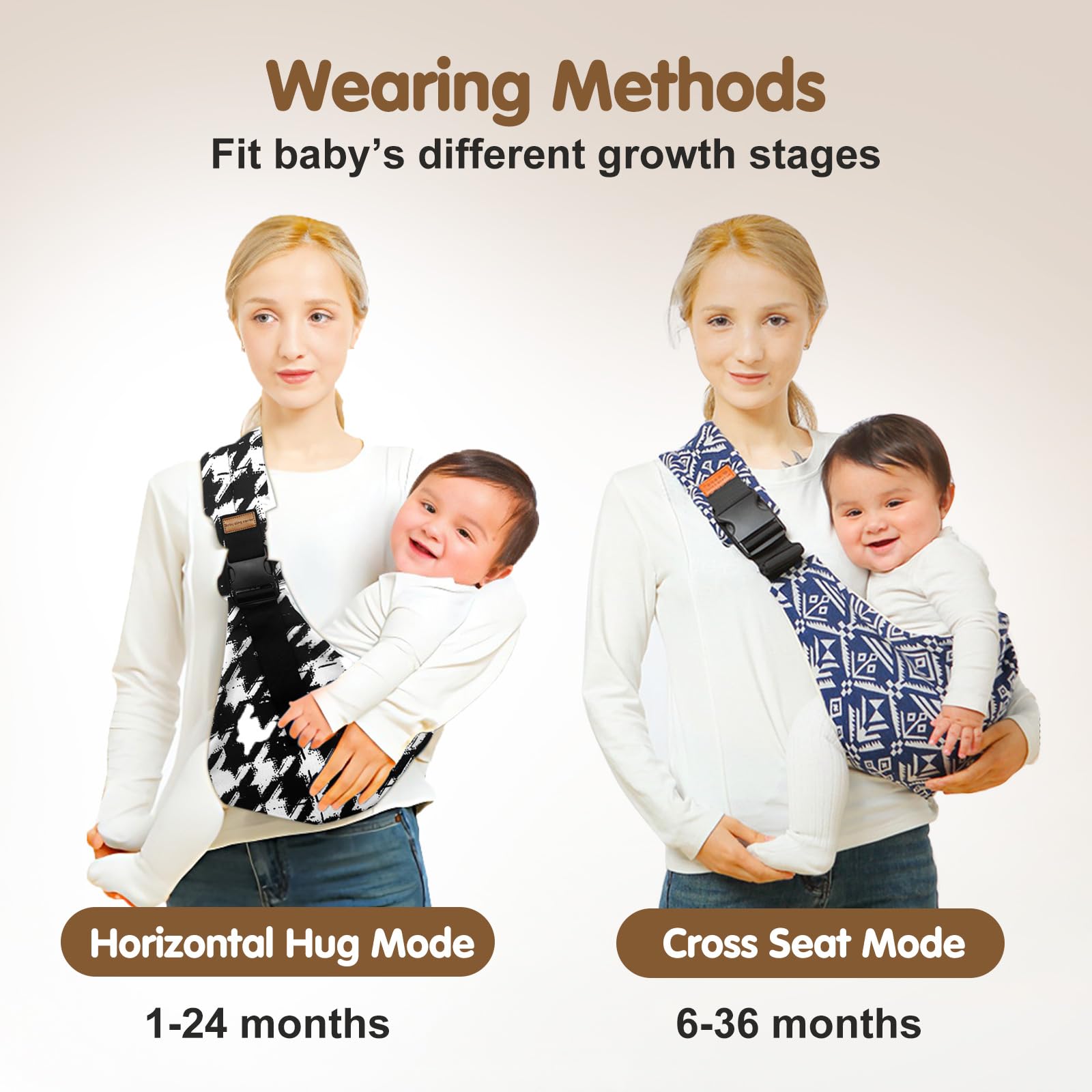 Baby Sling Carrier,Toddler Carrier, 2025 New Baby Sling,Portable and Lightweight Sling,Non-Slip Hip Seat Carrying 10-30lbs(Black)
