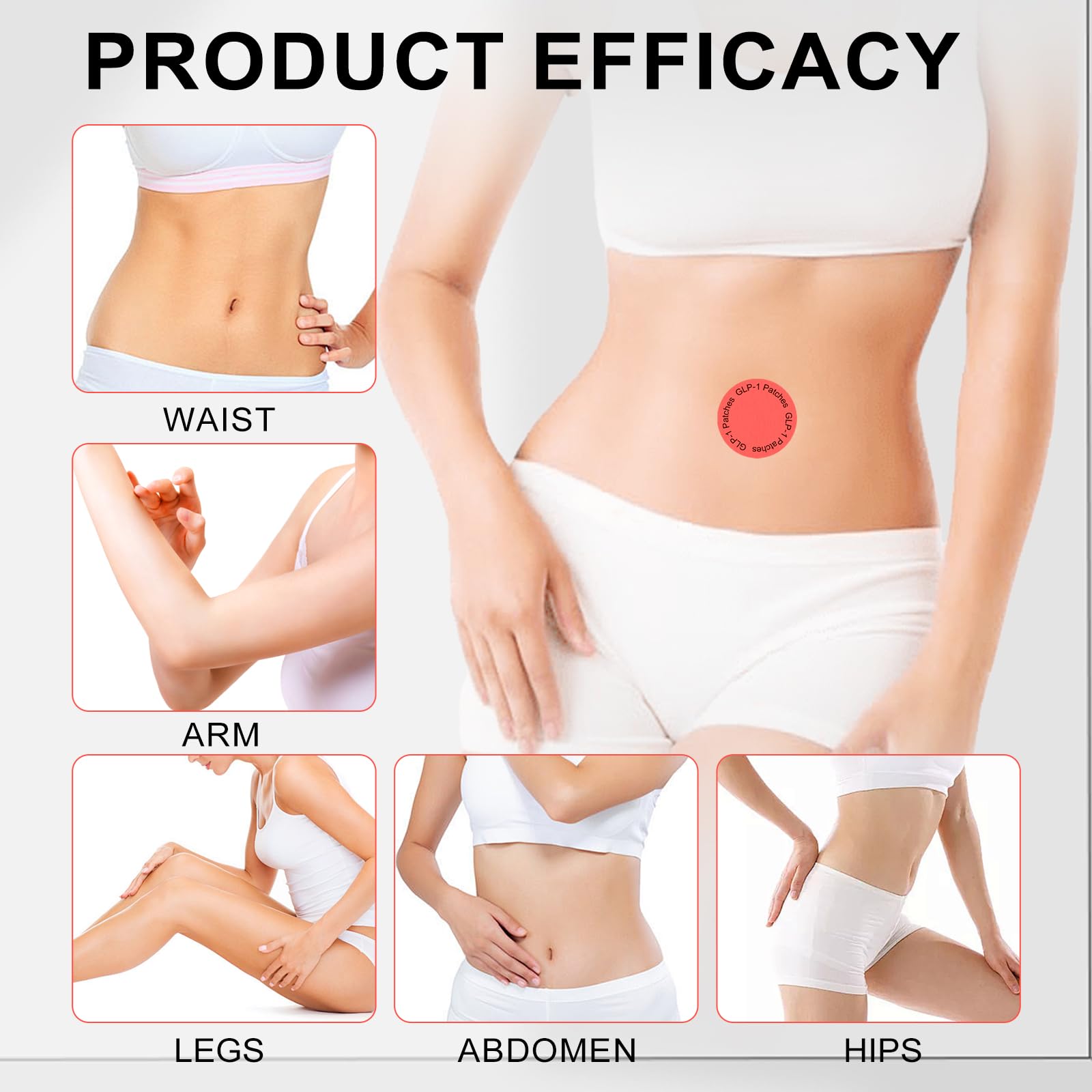 USHJNV GLP-1 Patch -8-Hour Long-Lasting Formula Support - Suitable for Men and Women's Body Care Patches - can be Applied to Various Parts of The Body -30 Pieces Set.