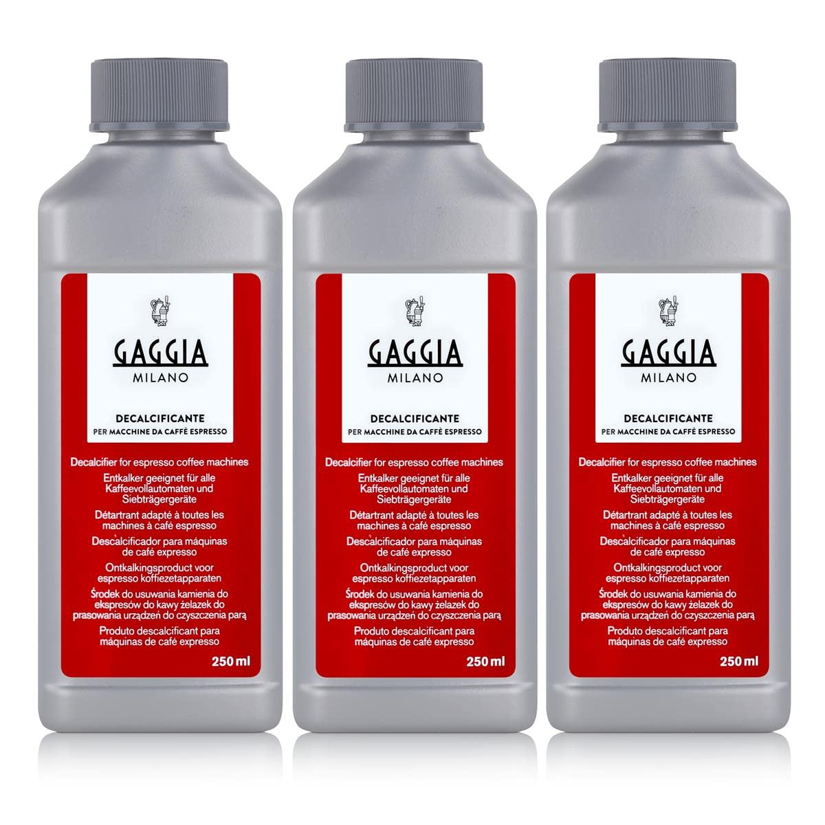 Gaggia Decalcifier Descaler Solution 250ml (3 Bottles)